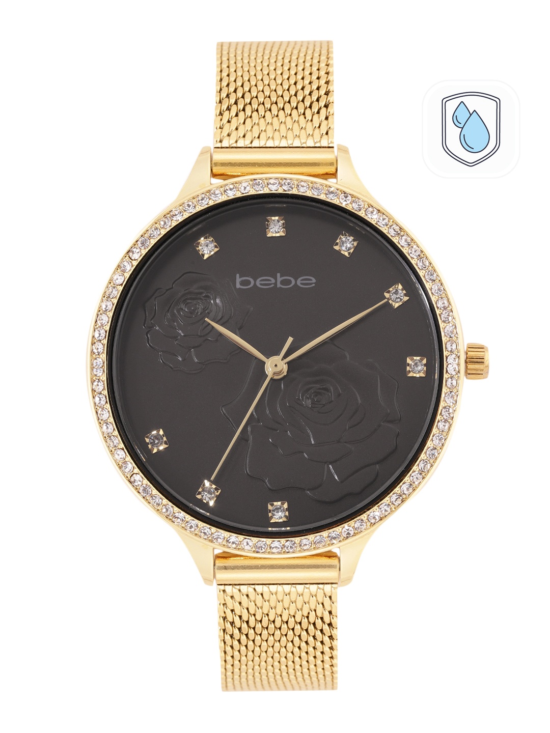 

bebe Women Patterned Analogue Watch MFB-PN-WTH-W2259, Black