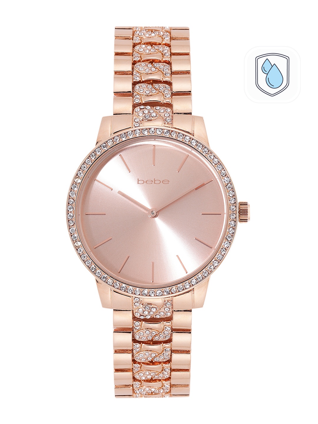 

bebe Women Analogue Watch MFB-PN-WTH-W2257, Rose gold