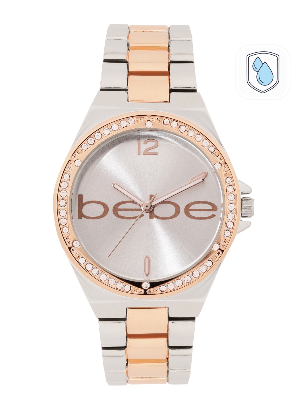 

bebe Women Embellished Analogue Watch MFB-PN-WTH-W2258, Silver