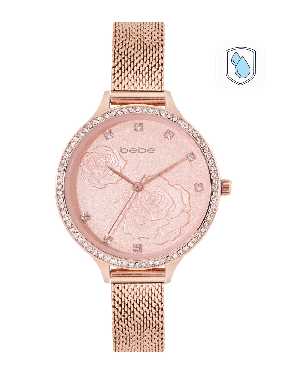 

bebe Women Analogue Watch MFB-PN-WTH-W2259, Peach