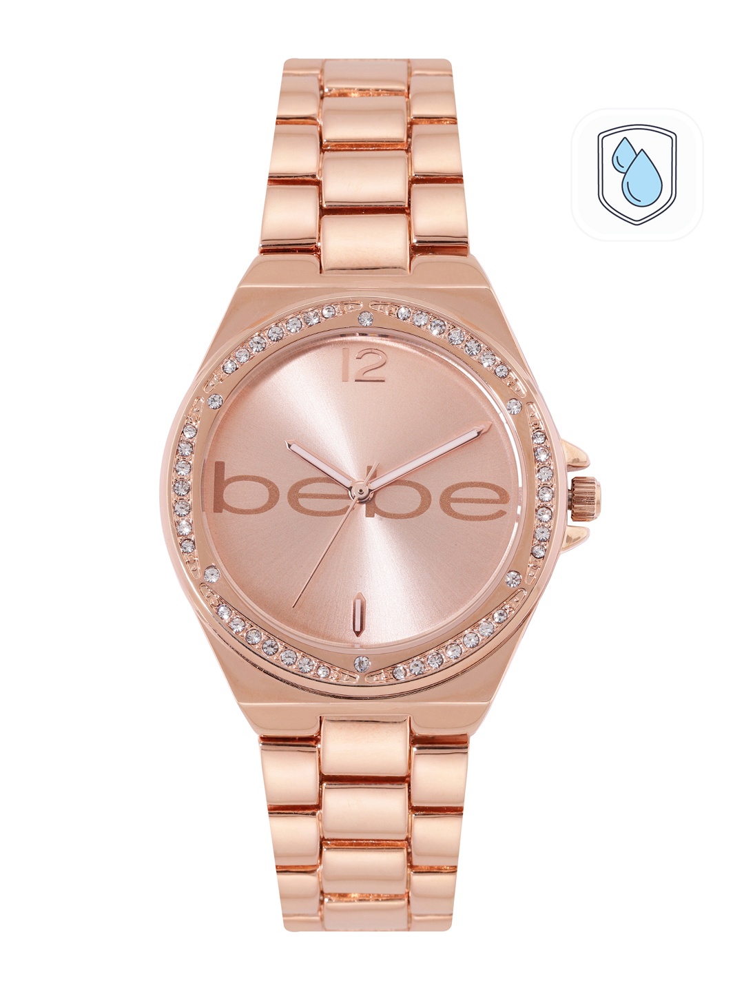 

bebe Women Embellished Analogue Watch MFB-PN-WTH-W2258, Gold