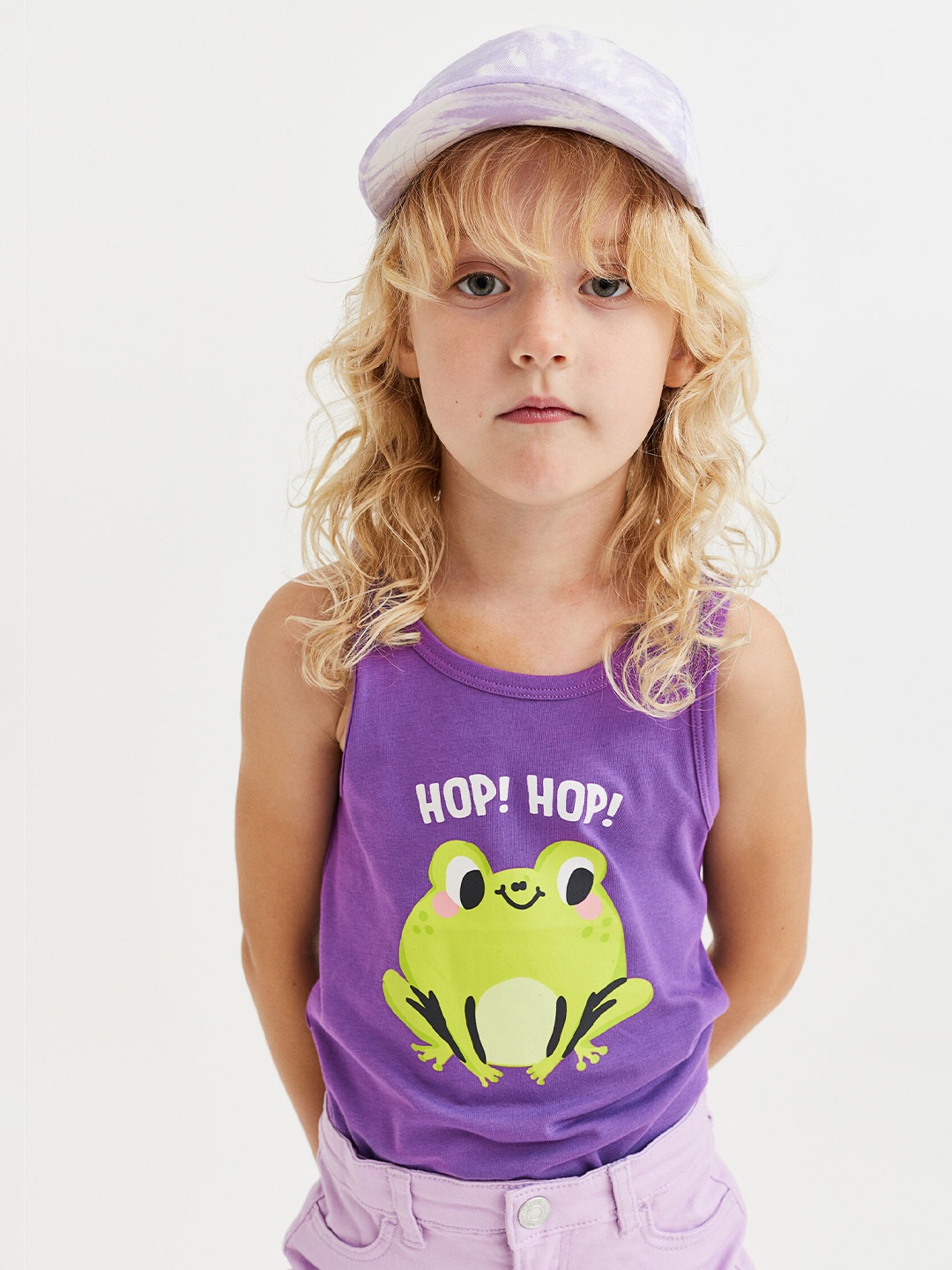 

H&M Girls Purple Cotton Jersey Vest Top