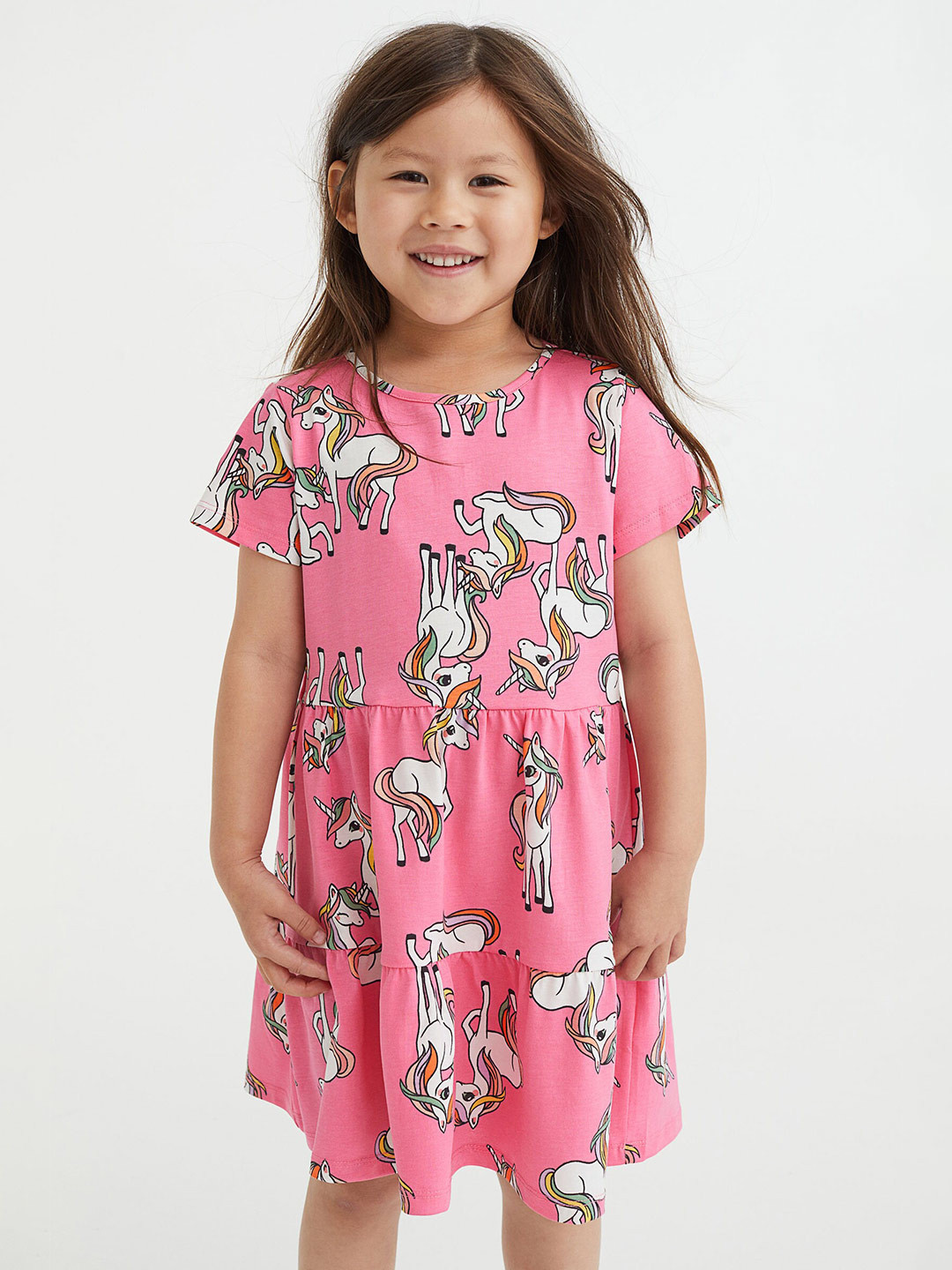 

H&M Girls Pink Cotton Jersey Dress
