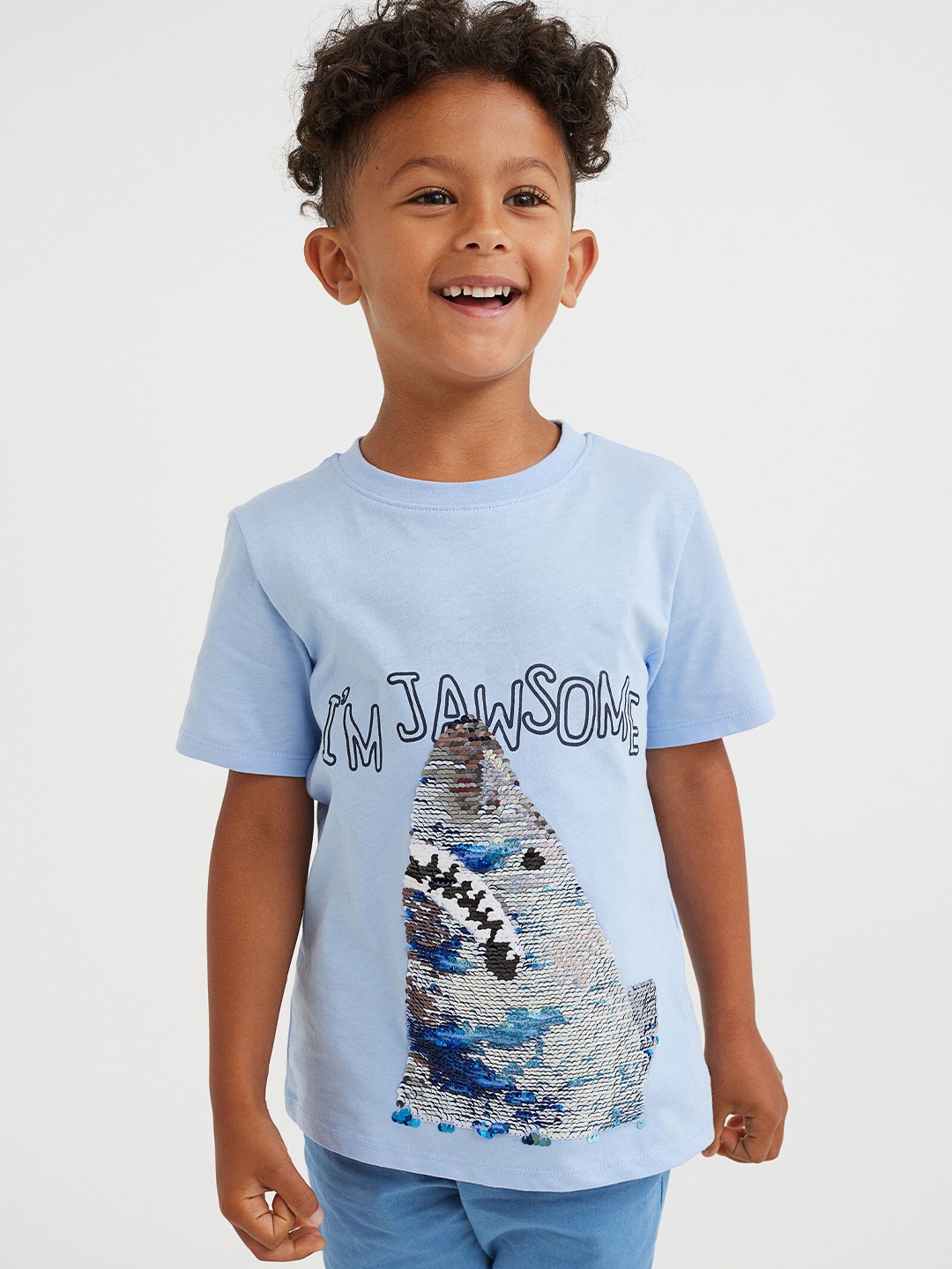 

H&M Blue Interactive-Motif T-Shirt