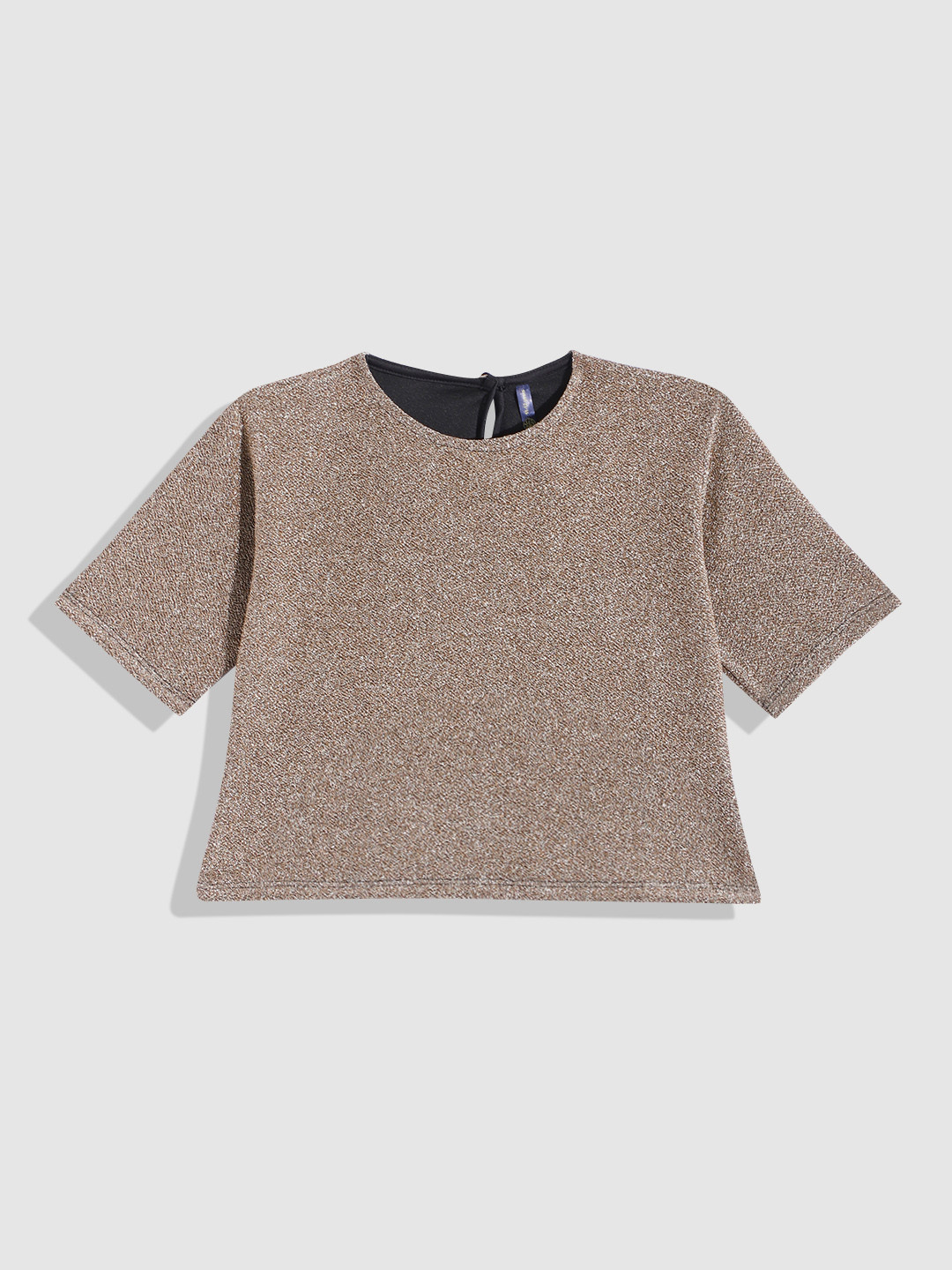 

YK Girls Copper-Toned Crop Top