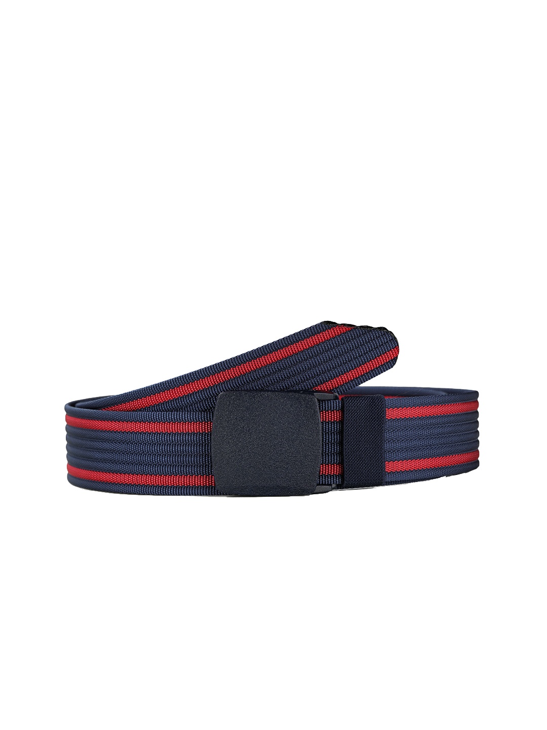 

Kastner Men Navy Blue Striped Stylish Casual Canvas Belt