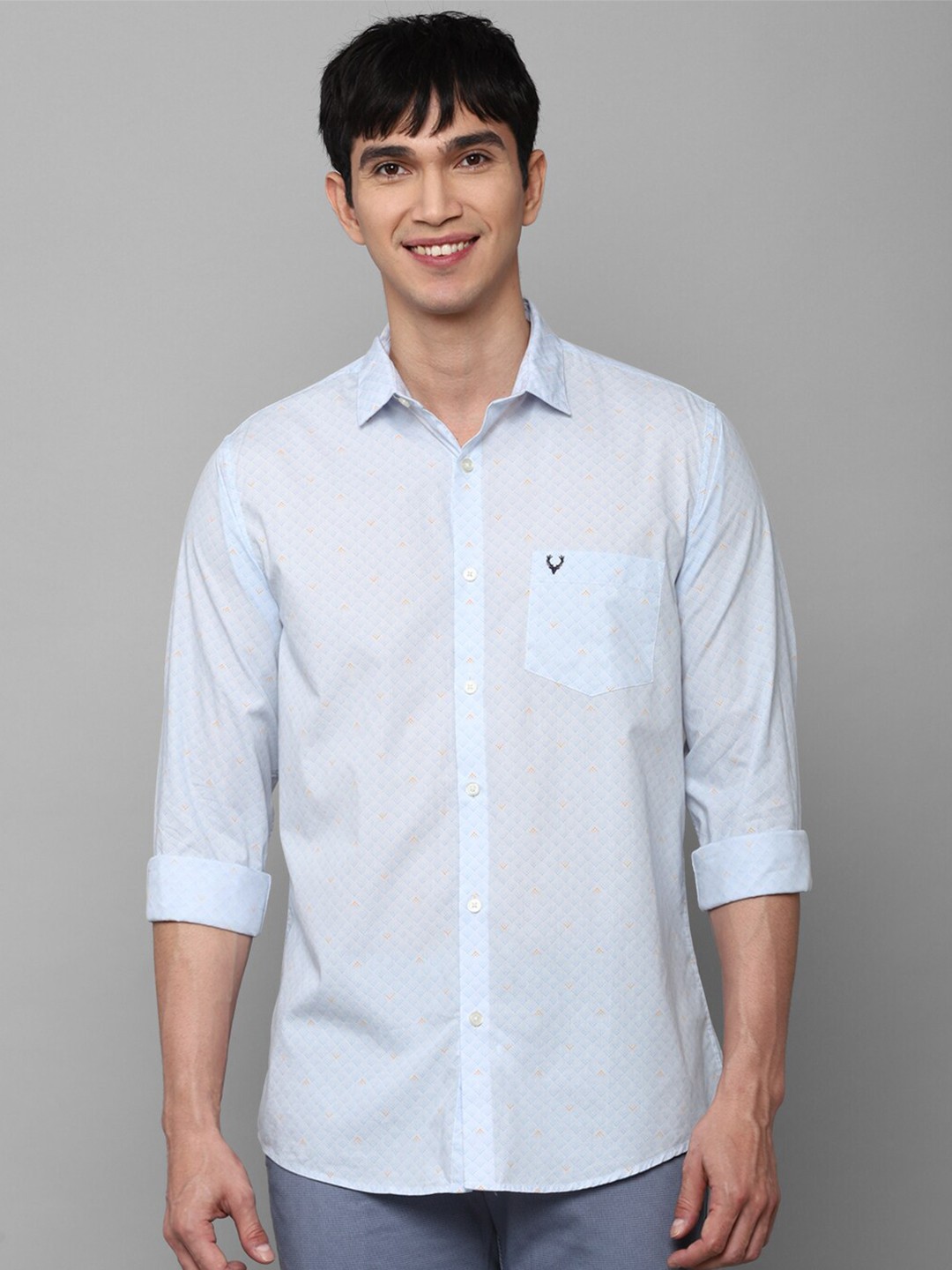 

Allen Solly Men Blue Slim Fit Printed Casual Shirt