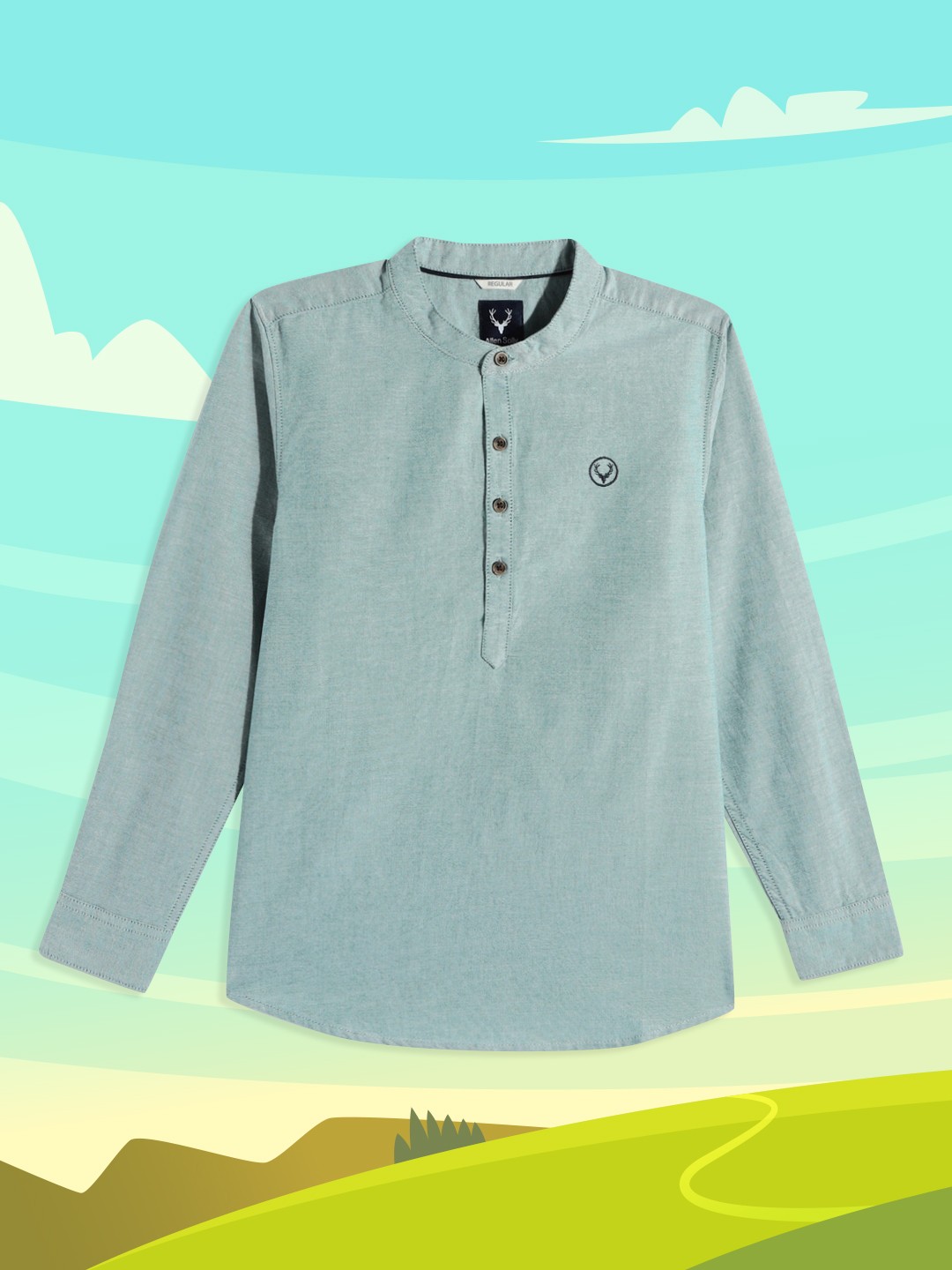 

Allen Solly Junior Boys Blue Custom Pure Cotton Casual Shirt