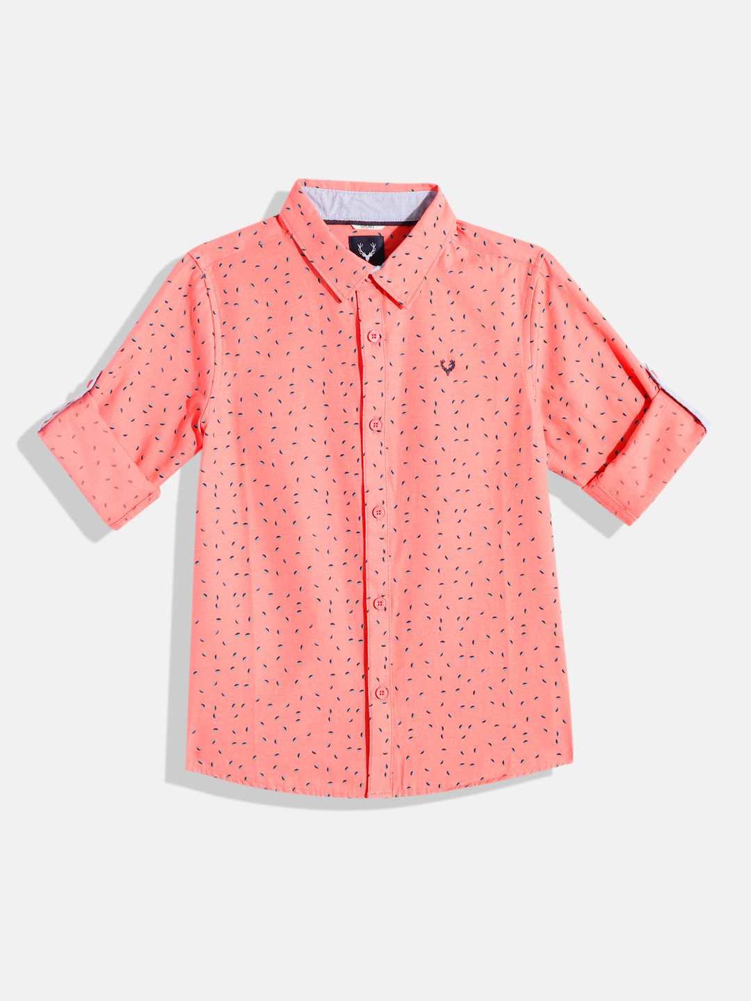 

Allen Solly Junior Boys Sport Conversational Opaque Printed Casual Shirt, Peach