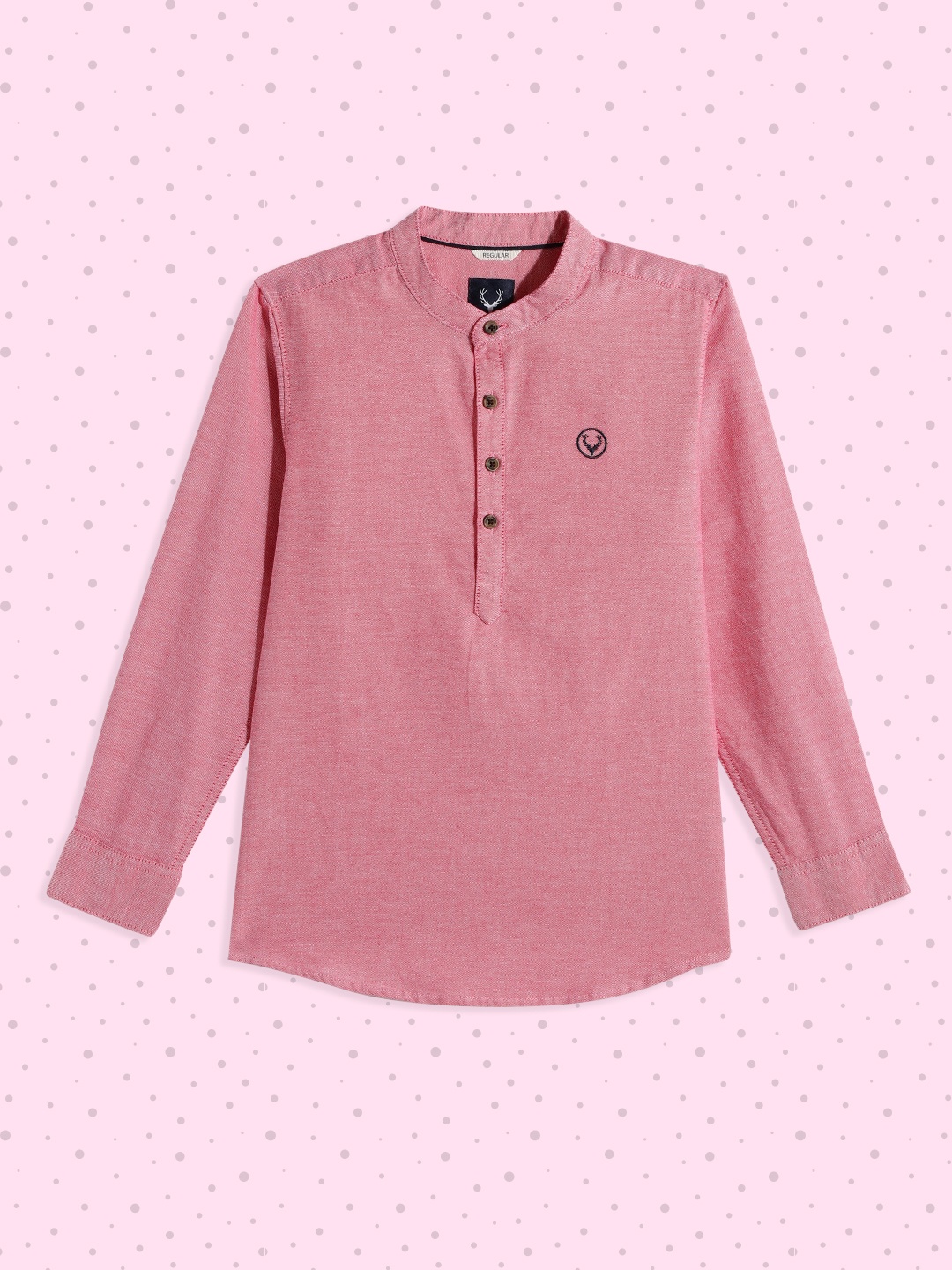 

Allen Solly Junior Boys Pink Custom Pure Cotton Casual Shirt
