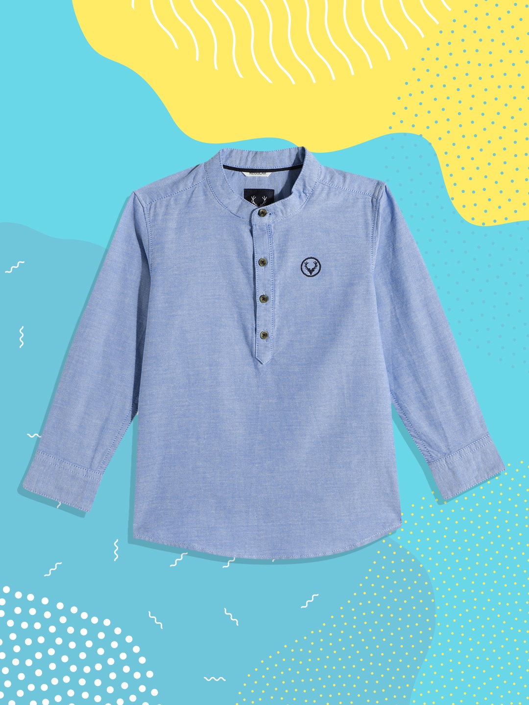 

Allen Solly Junior Boys Blue Custom Pure Cotton Casual Shirt