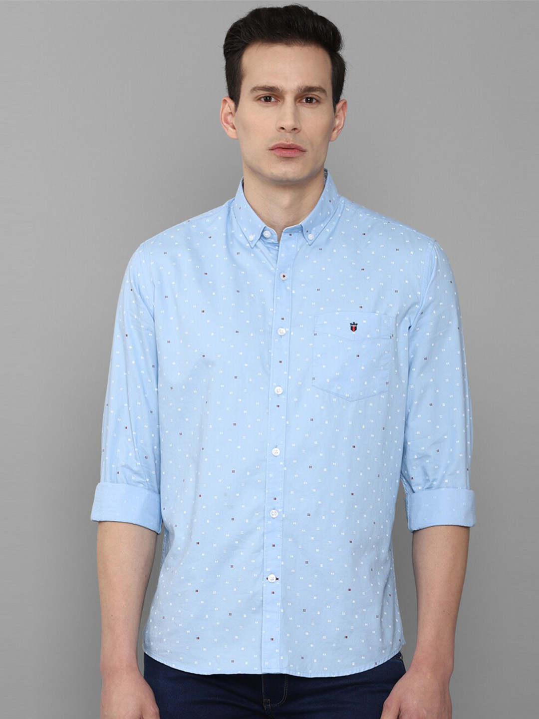 

Louis Philippe Sport Men Blue Slim Fit Printed Cotton Casual Shirt