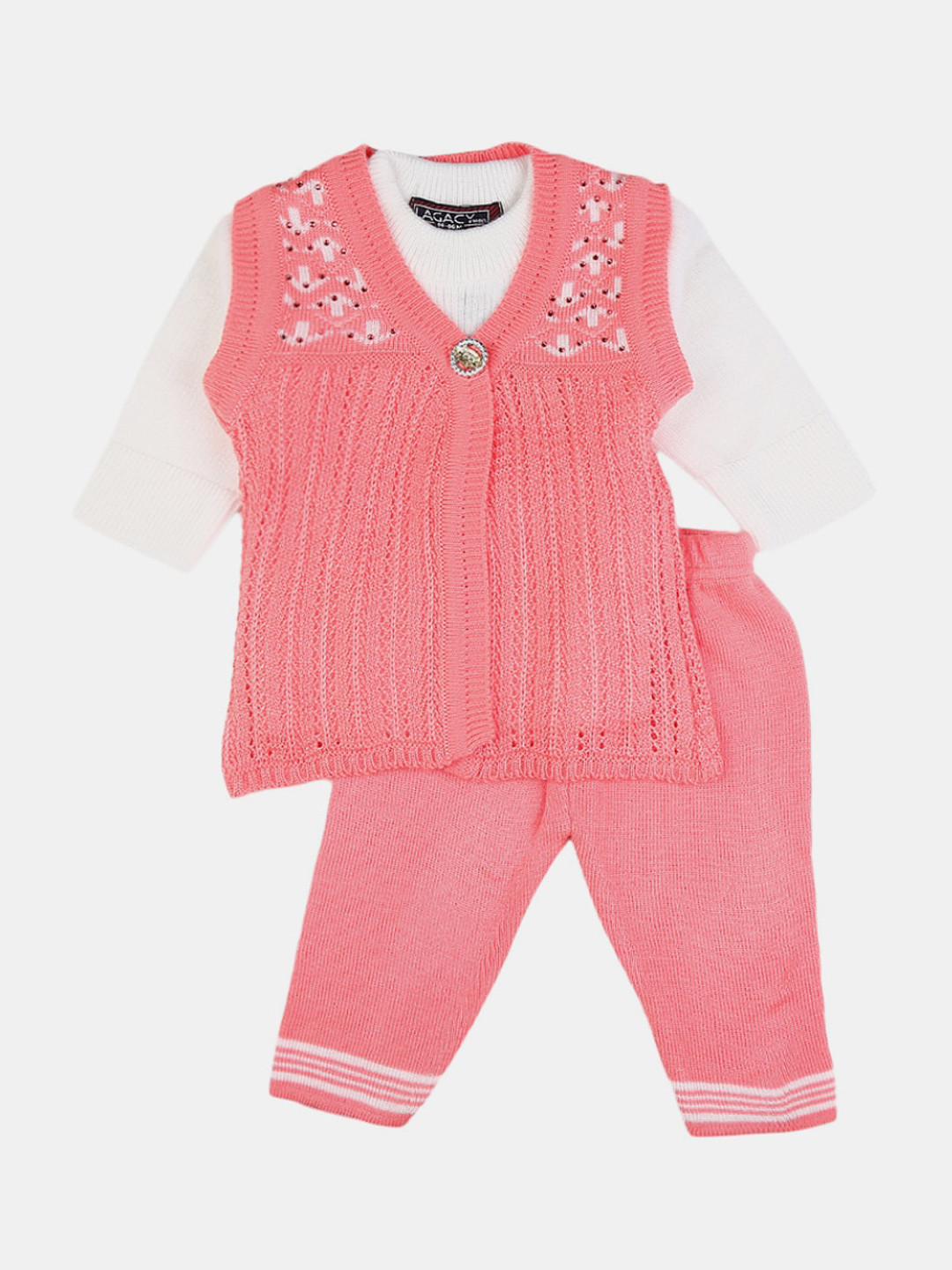 

V-Mart Unisex Kids Peach Clothing Set