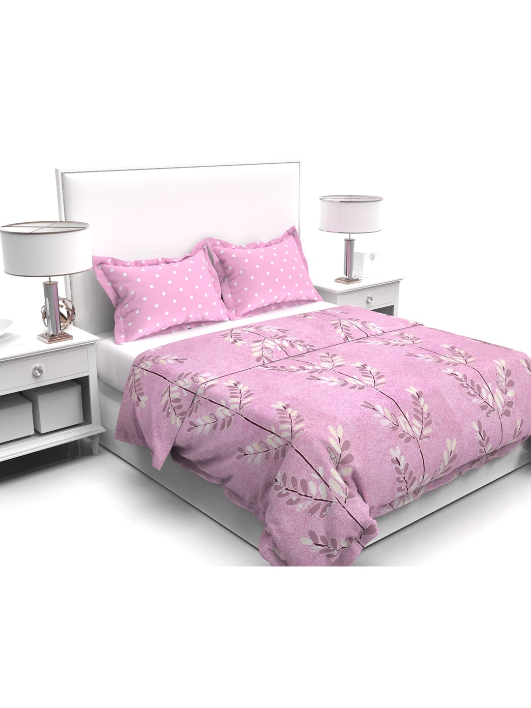 

THE WHITE MOSS Unisex Pink Bedsheets