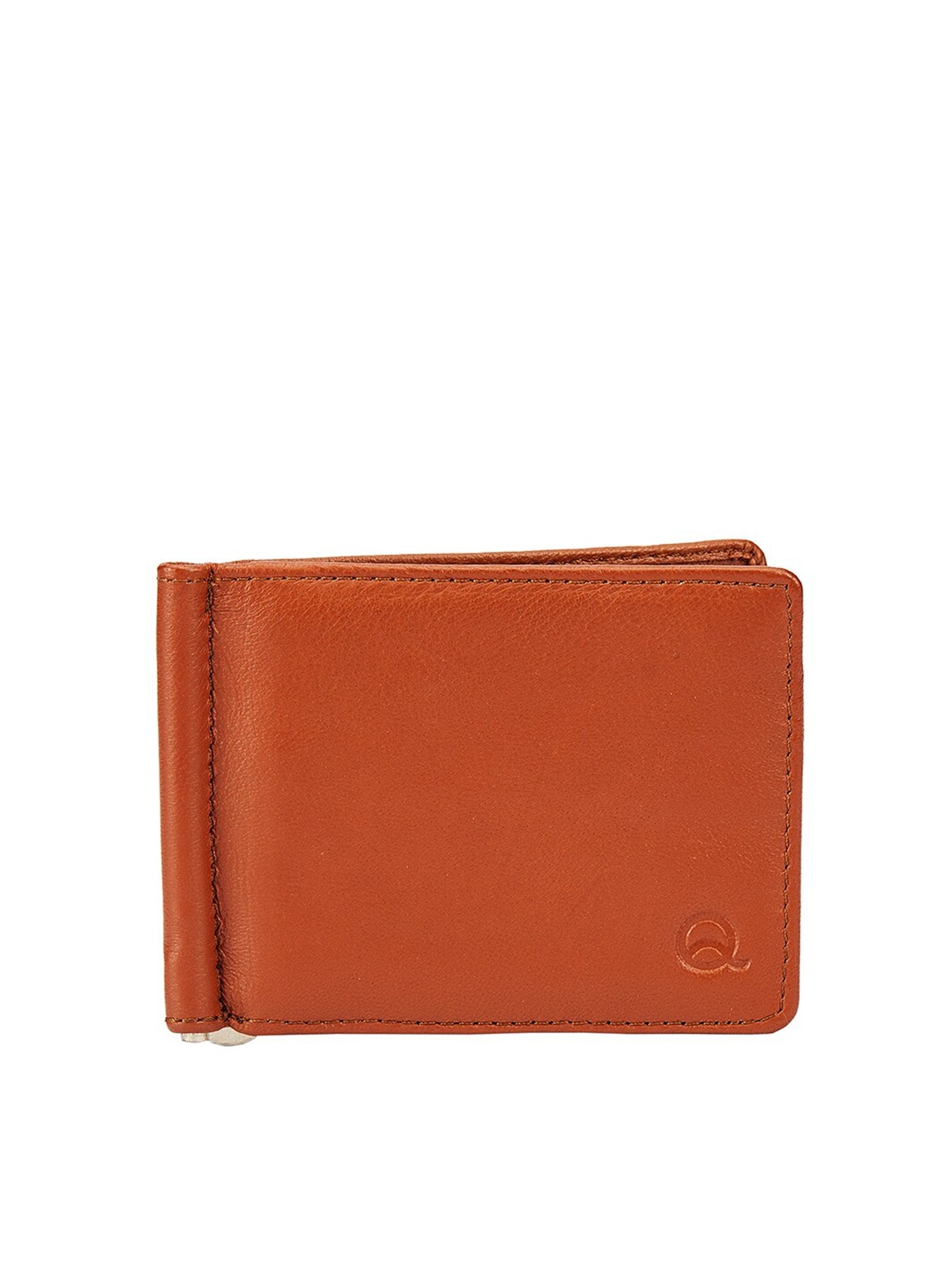 

EVOQ Men Brown Leather Two Fold Wallet