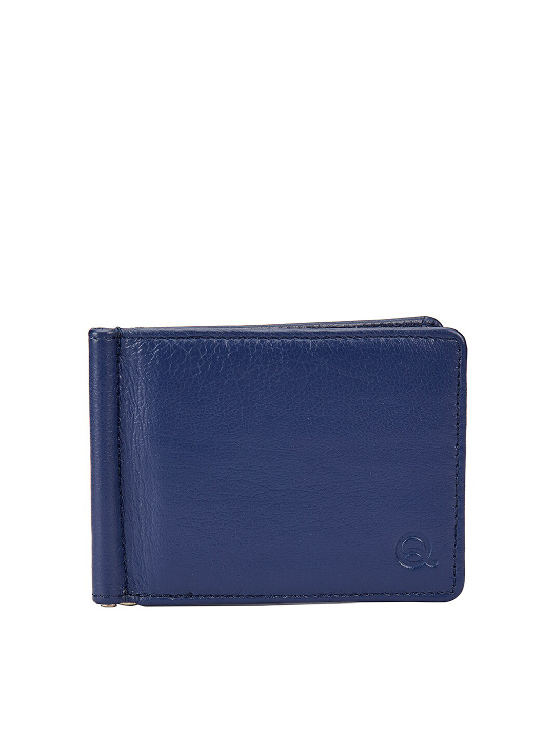 

EVOQ Men Blue Leather Money Clip with SIM Card Holder