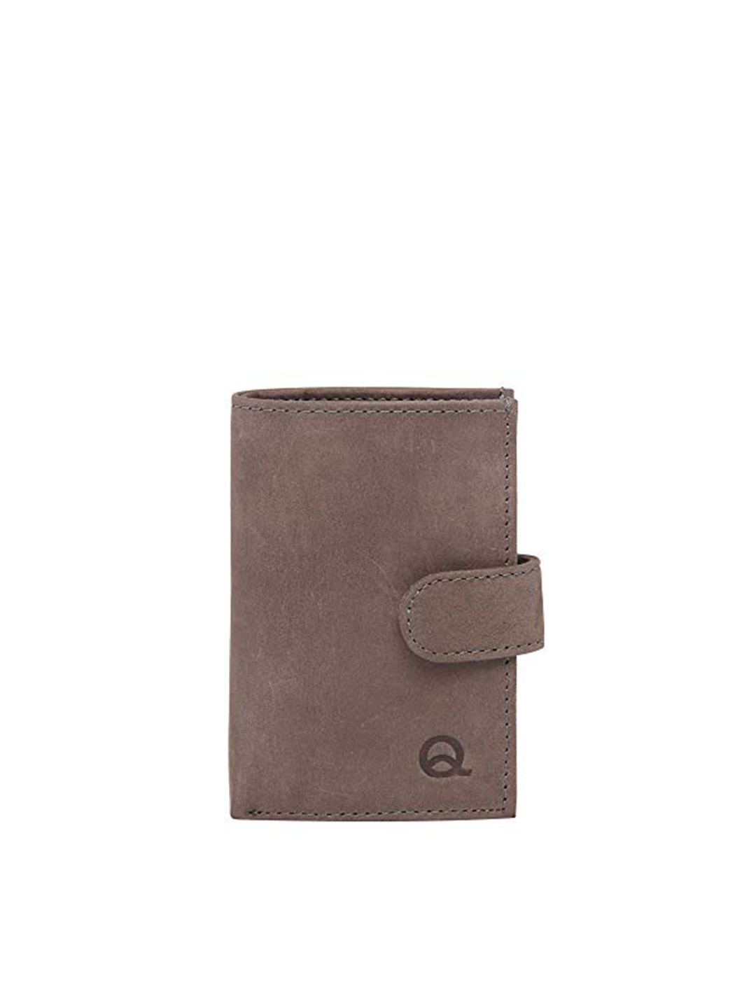 

EVOQ Men Grey Leather Card Holder