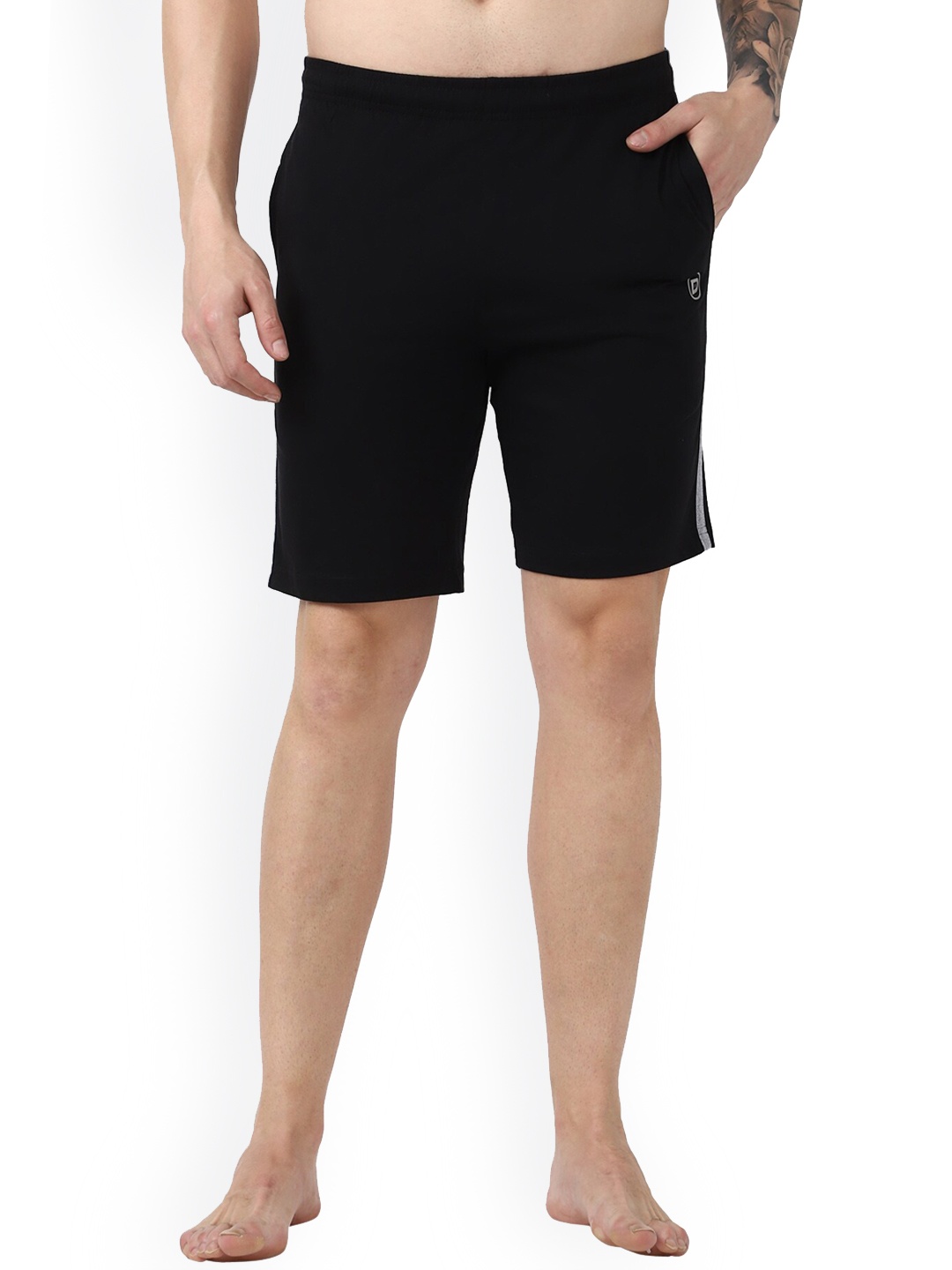 

DYCA Men Black Solid Shorts