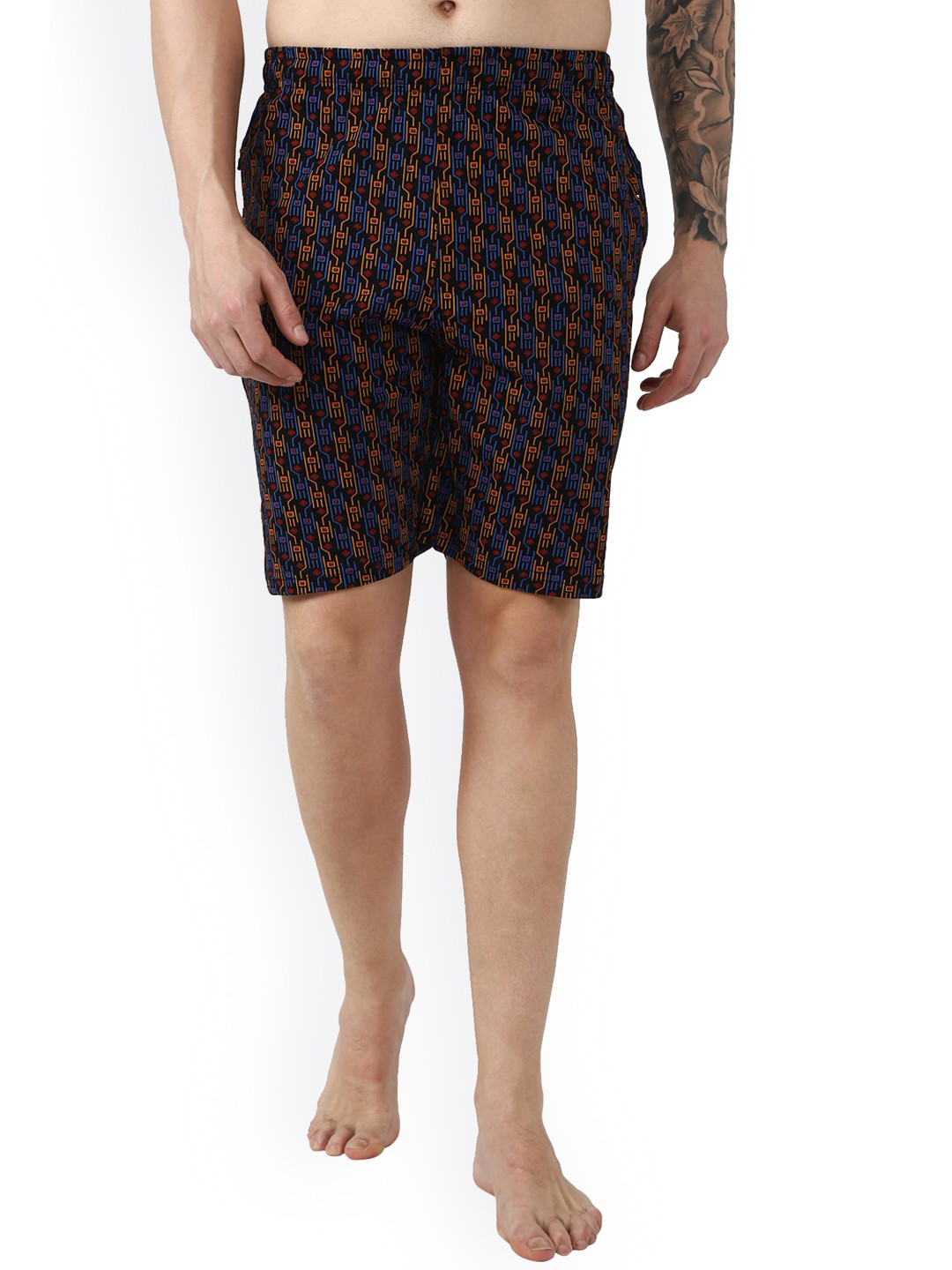 

DYCA Men Black Printed Shorts