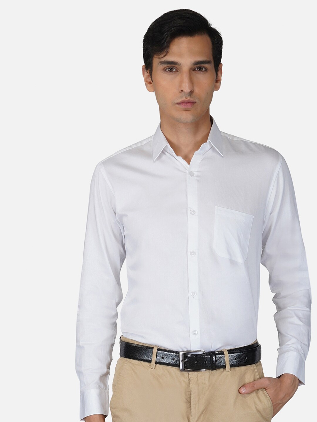 

Tinted Men White Slim Fit Formal Shirt