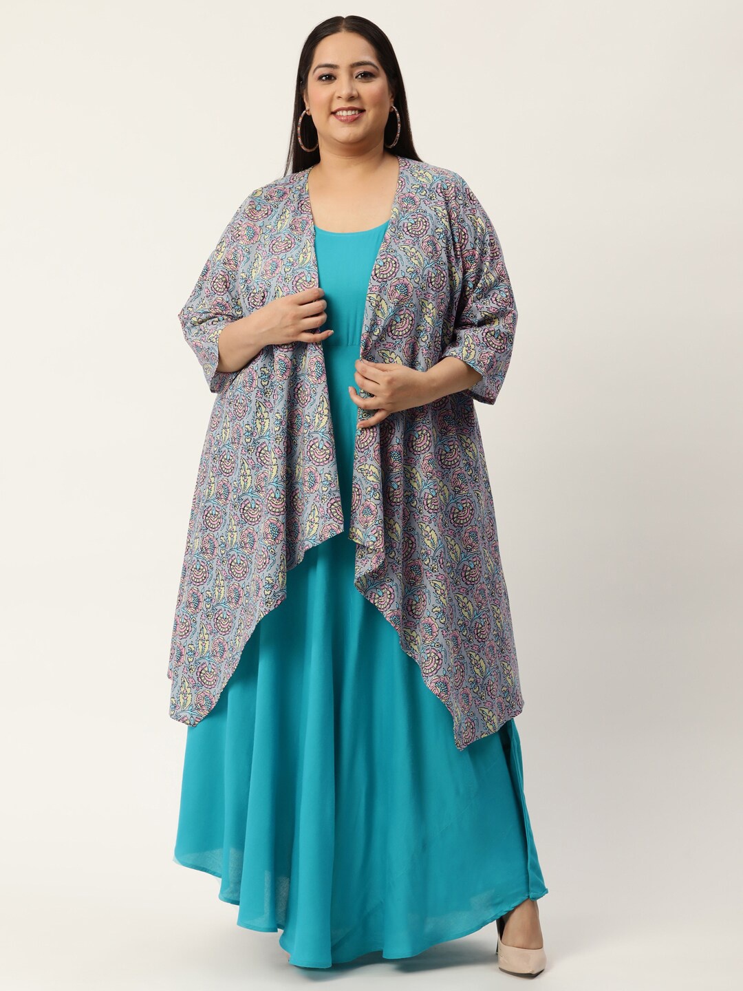 

theRebelinme Grey Plus Size Maxi Dress