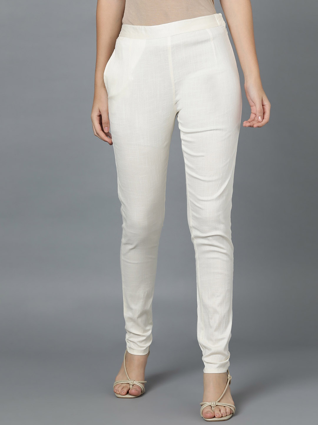 

Bani Women Cream-Coloured Trousers