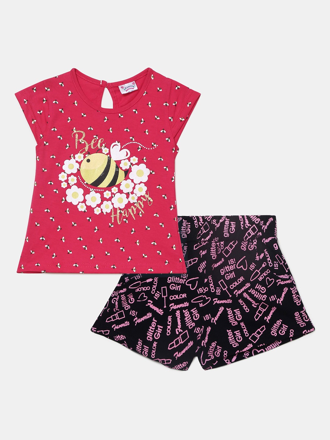 

V-Mart Unisex Kids Fuchsia Clothing Set