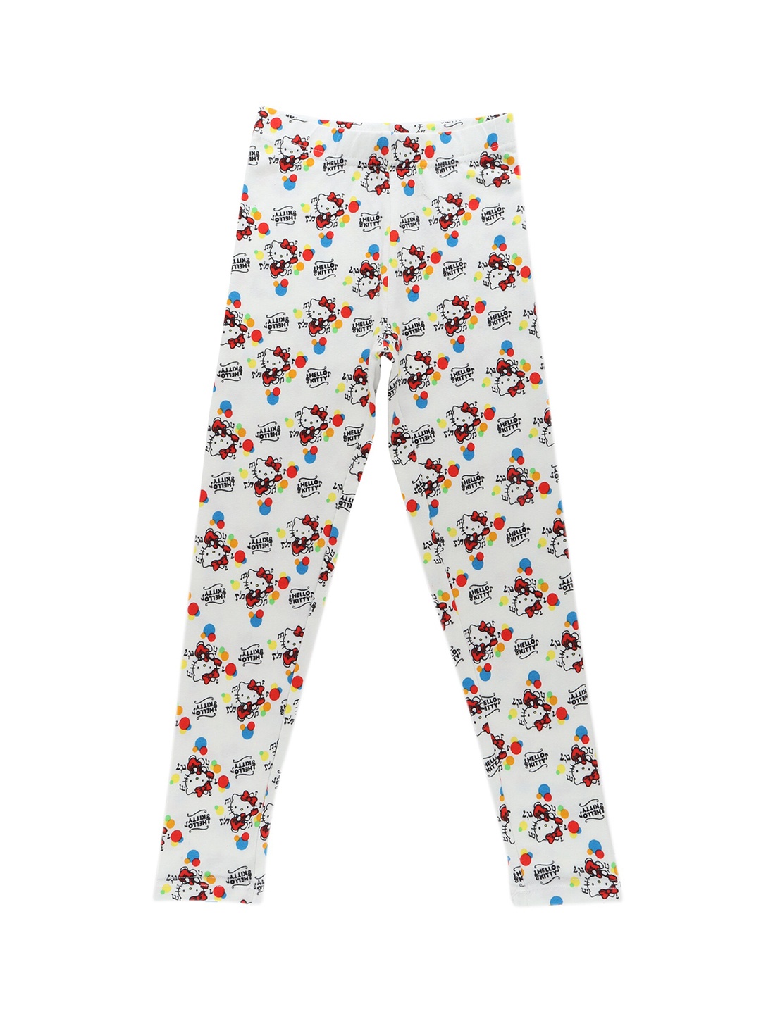 

Bodycare Kids Girls White Printed Ankle Length Leggings