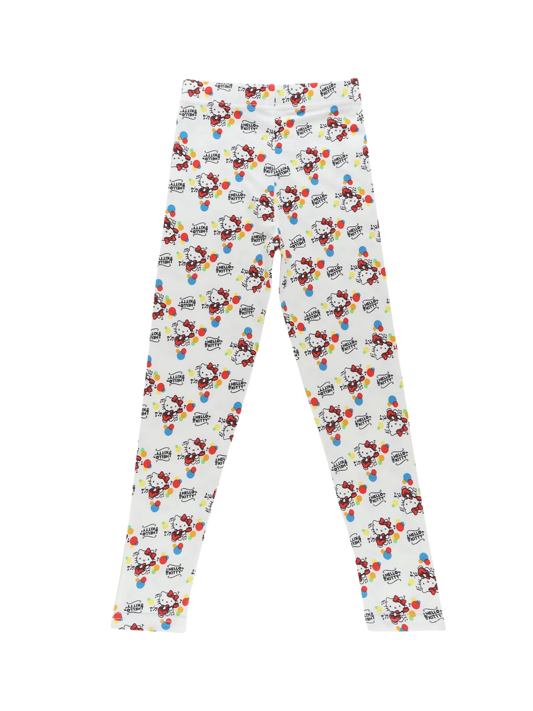 

Bodycare Kids Girls White Printed Leggings