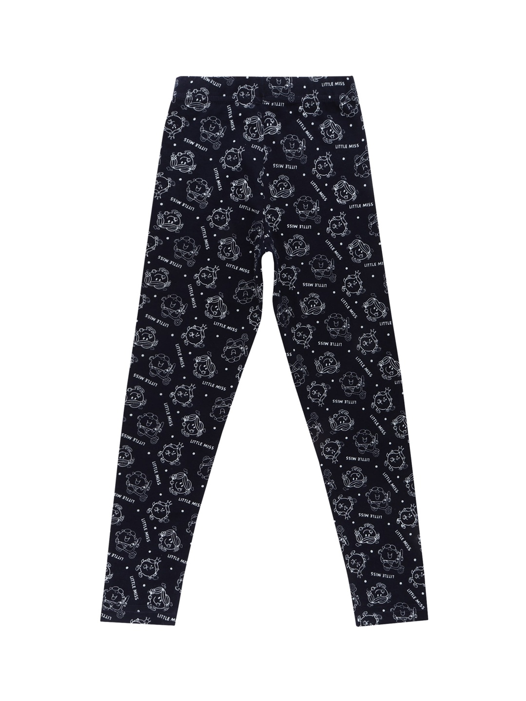 

Bodycare Kids Girls Navy Blue Printed Cotton Leggings