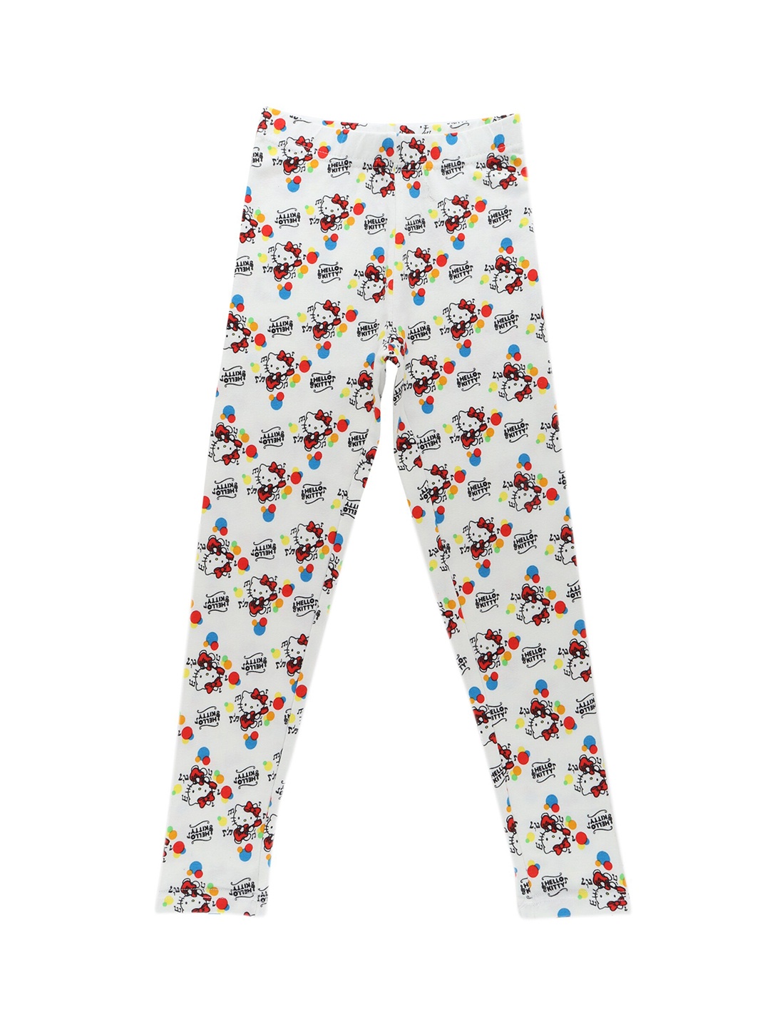 

Bodycare Kids Girls White Printed Leggings