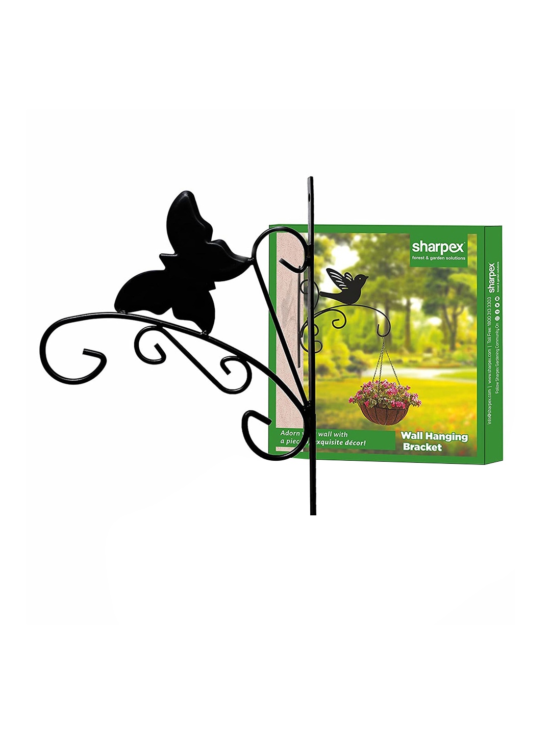 

Sharpex Set Of 2 Solid Plant Hanger Brackets, Black