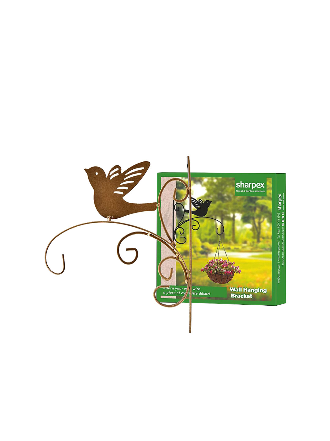 

Sharpex Set Of 4 Gold-Toned Solid Plant Hanger Brackets