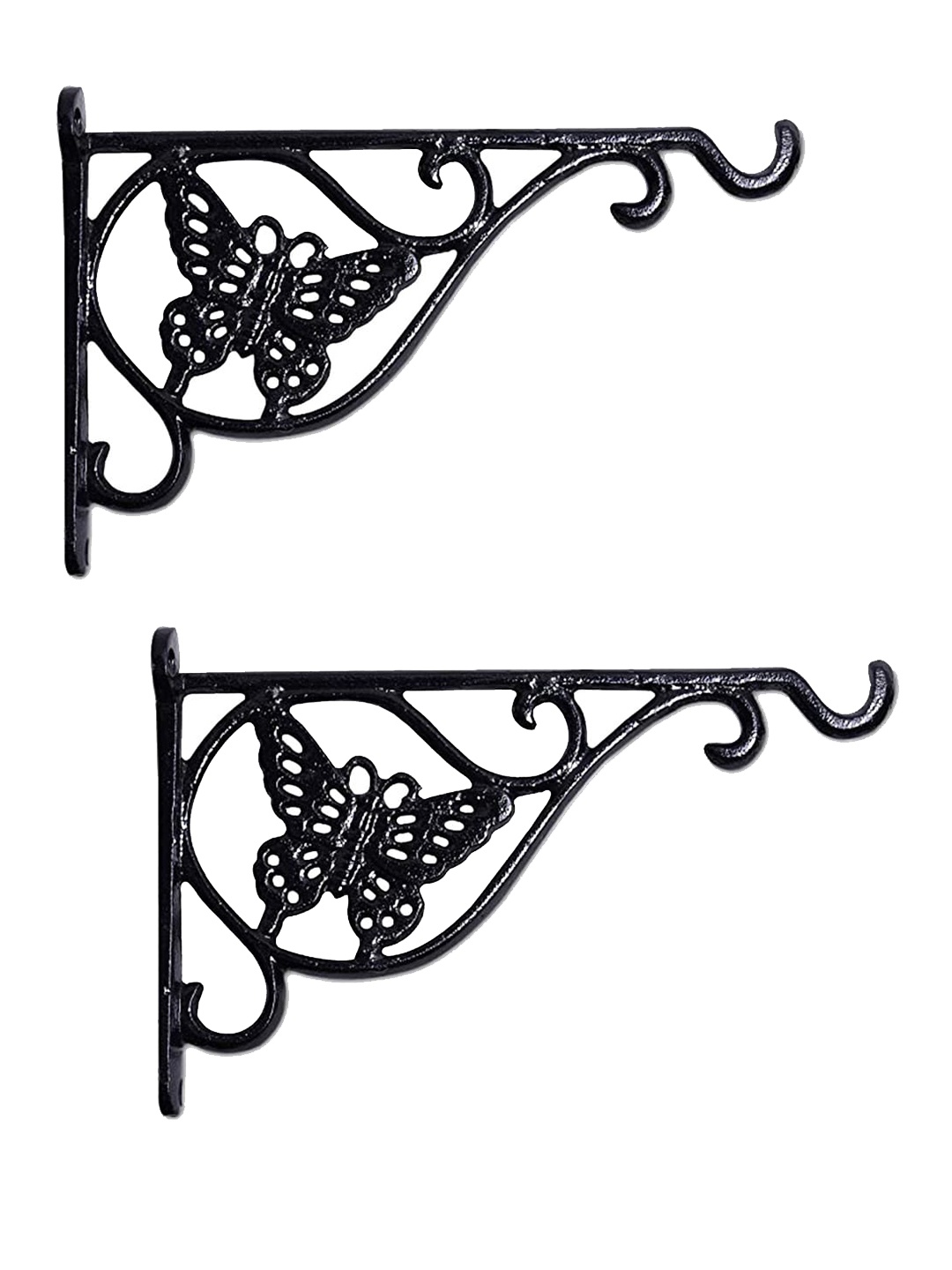 

Sharpex Set Of 2 Solid Plant Hanger Brackets, Black