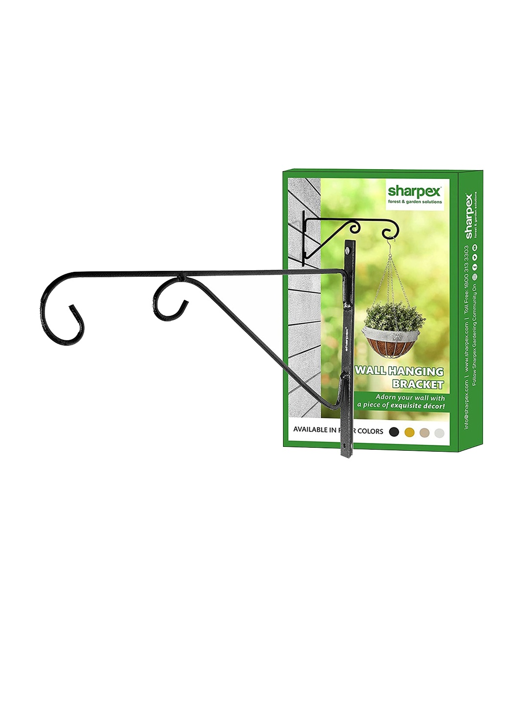 

Sharpex Set Of 6 Solid Plant Hanger Brackets, Black