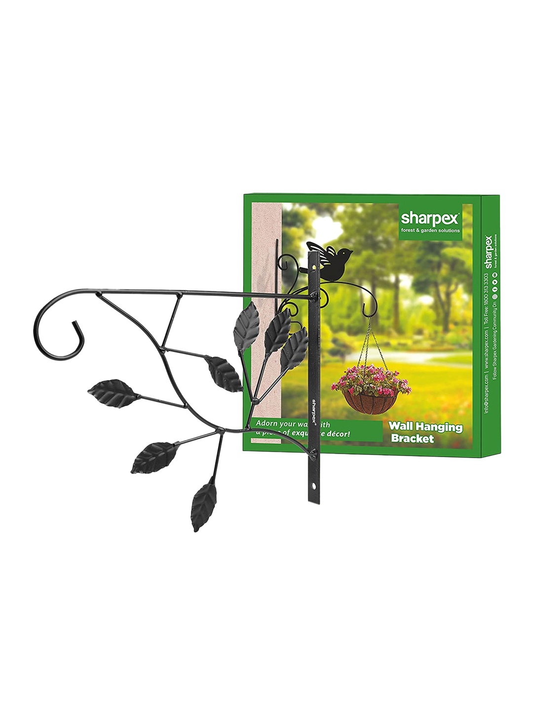 

Sharpex Set Of 4 Solid Plant Hanger Brackets, Black