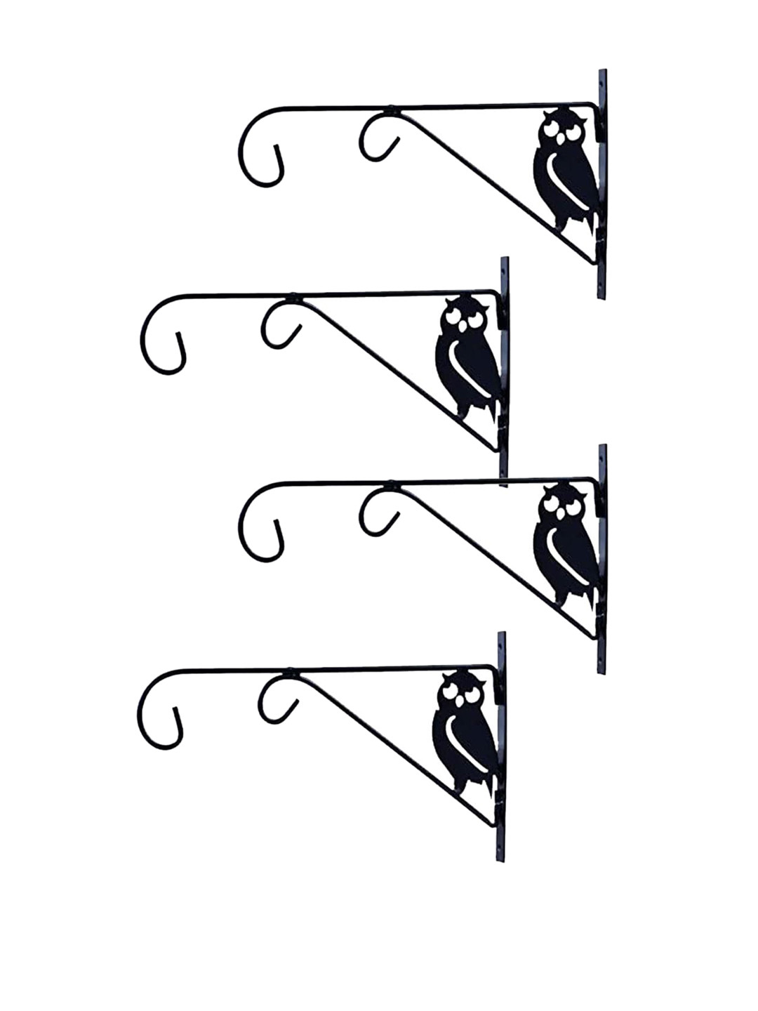 

Sharpex Set Of 4 Black Solid Plant Hanger Brackets