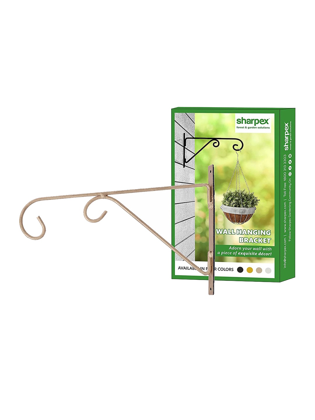 

Sharpex Set Of 2 Solid Plant Hanger Brackets, Gold