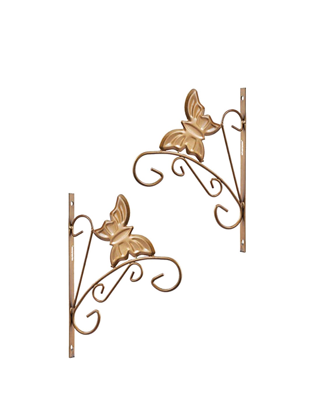 

Sharpex Set Of 2 Solid Plant Hanger Brackets, Gold