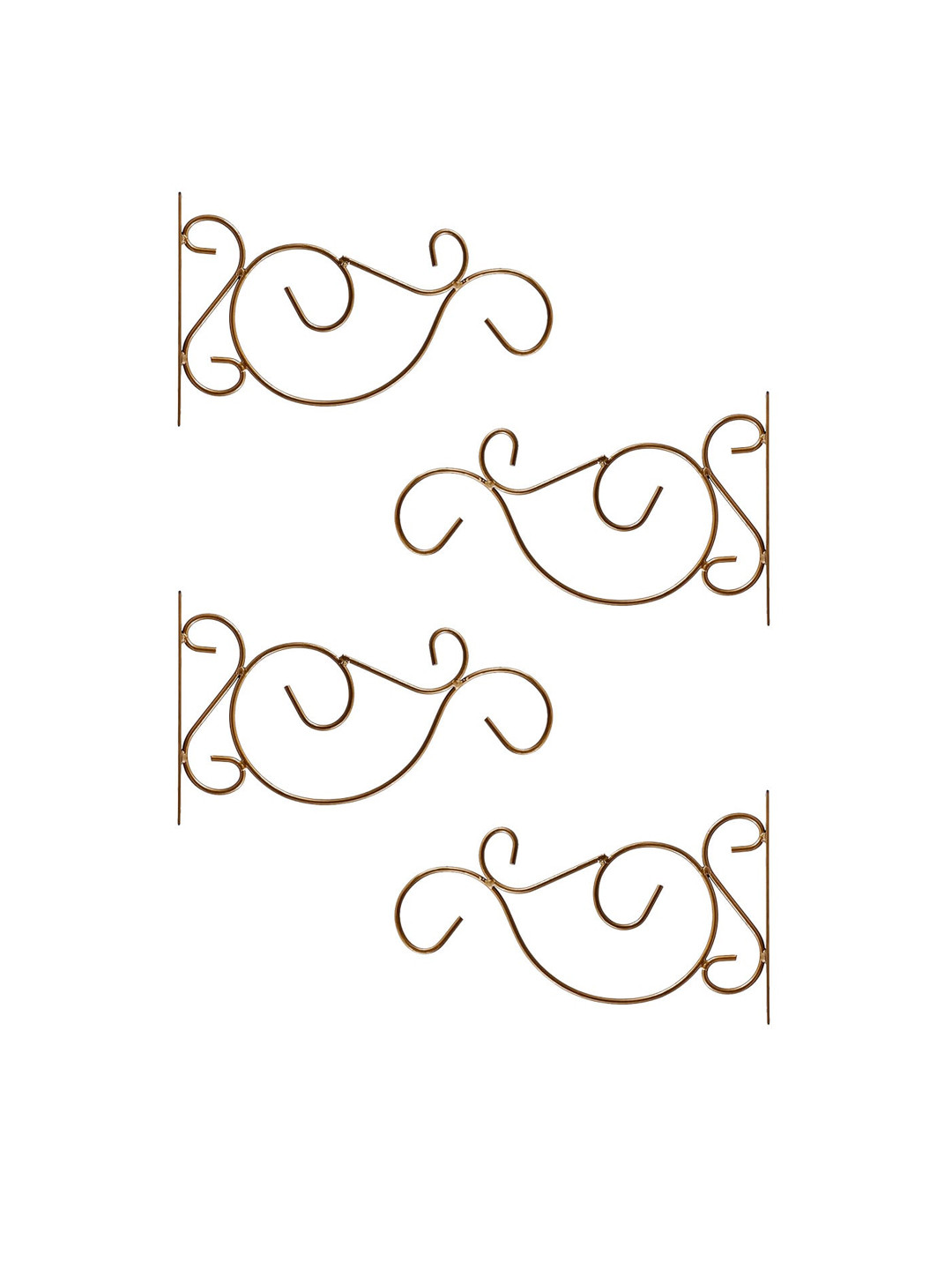 

Sharpex Set Of 4 Gold-Toned Solid Plant Hanger Brackets