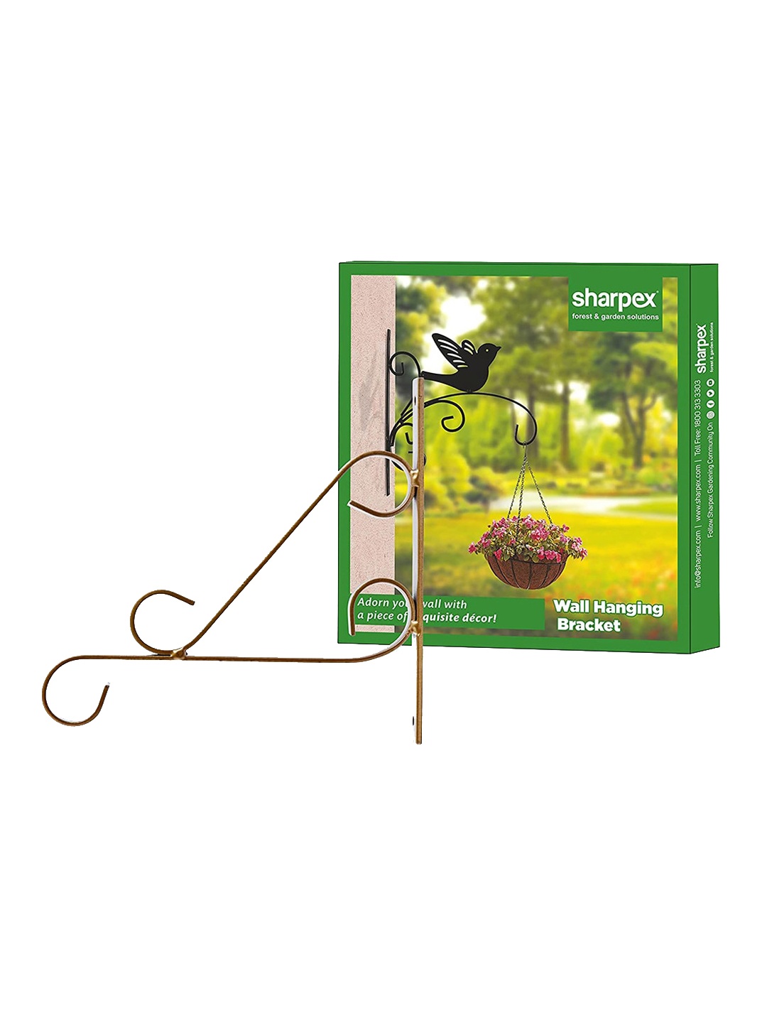 

Sharpex Set Of 4 Gold-Toned Solid Plant Hanger Brackets