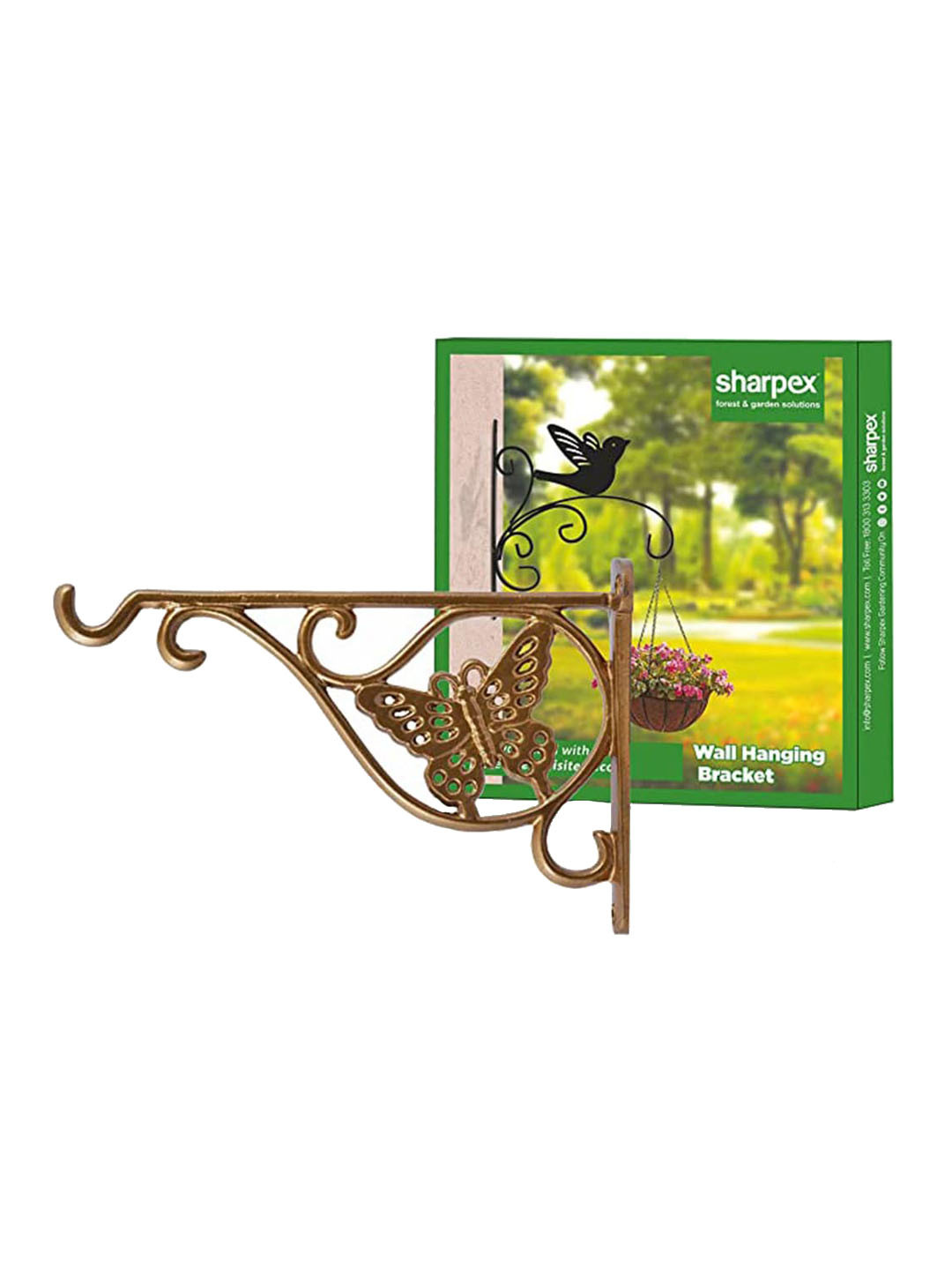 

Sharpex Set Of 2 Solid Plant Hanger Brackets, Gold