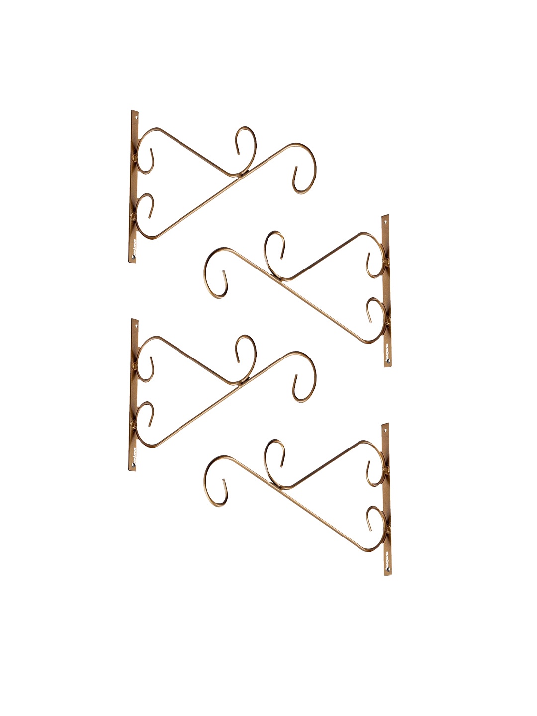 

Sharpex Set of 4 Gold-Toned Solid Metal Plant Hanger Brackets