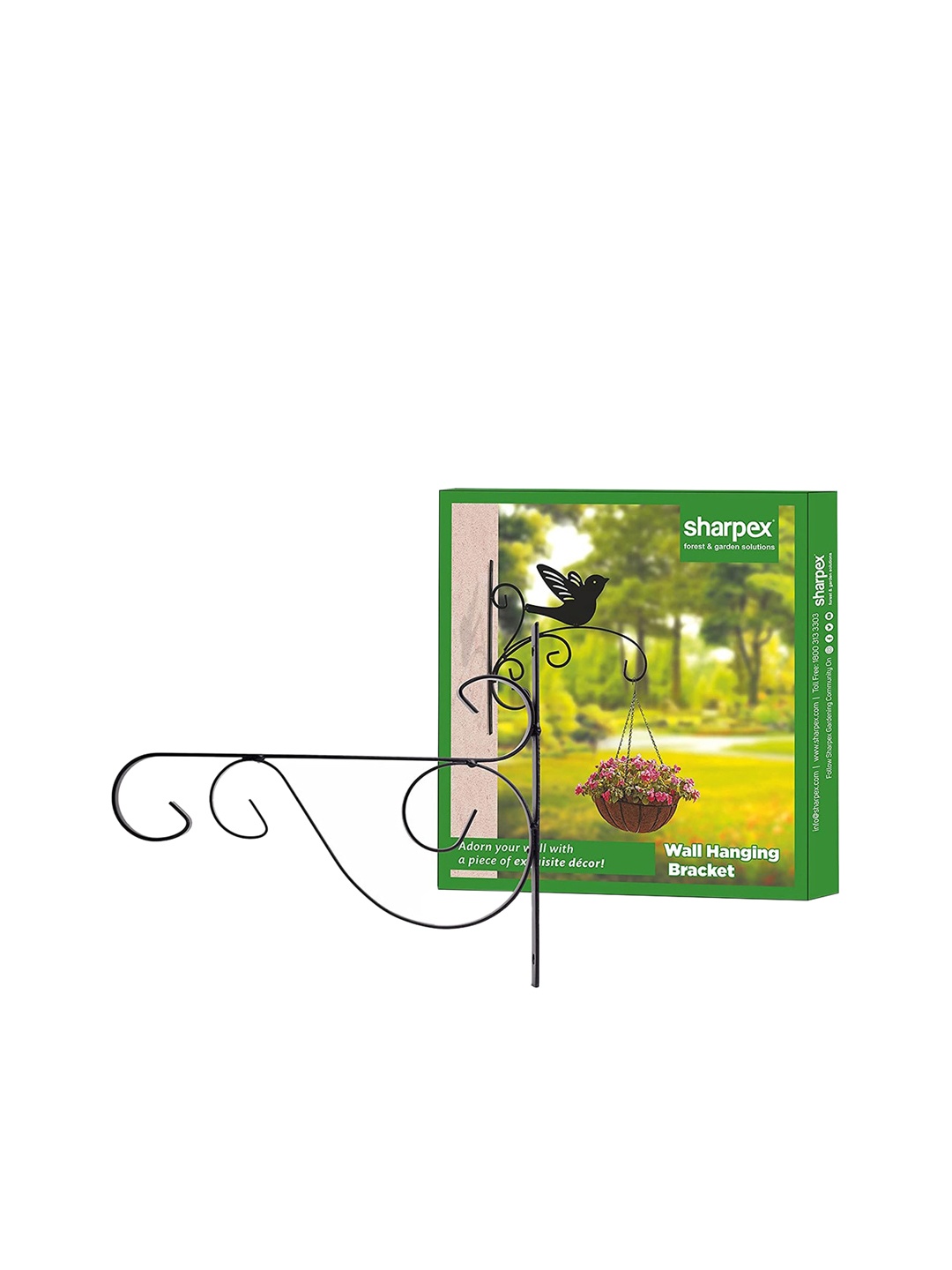 

Sharpex Set Of 2 Solid Plant Hanger Brackets, Black
