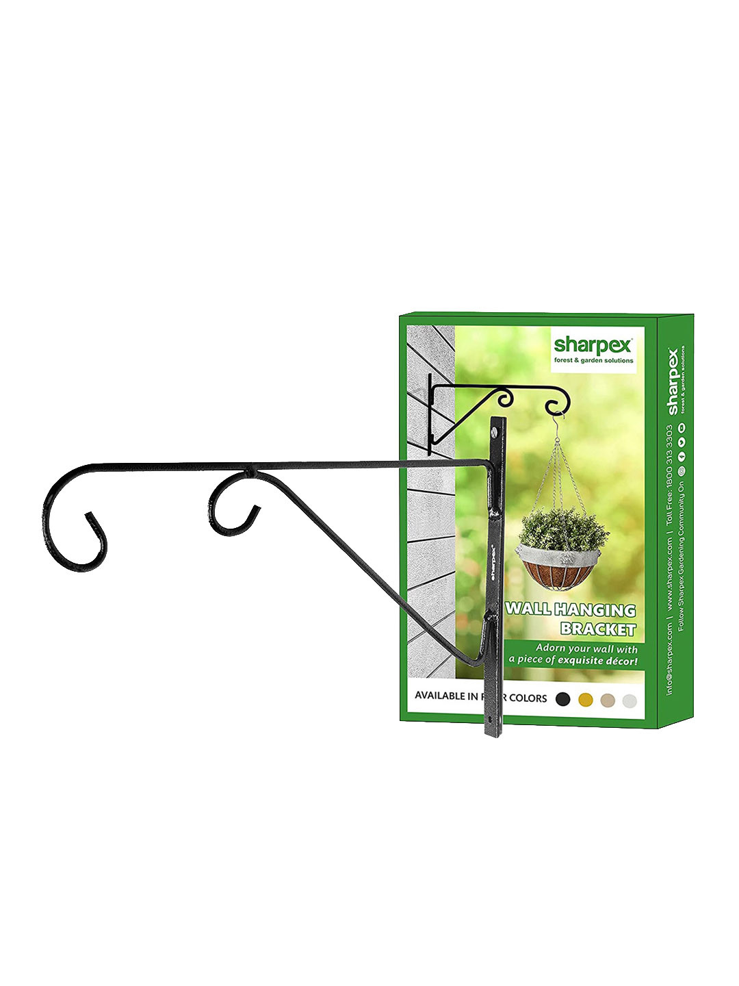

Sharpex Set Of 8 Solid Plant Hanger Brackets, Black