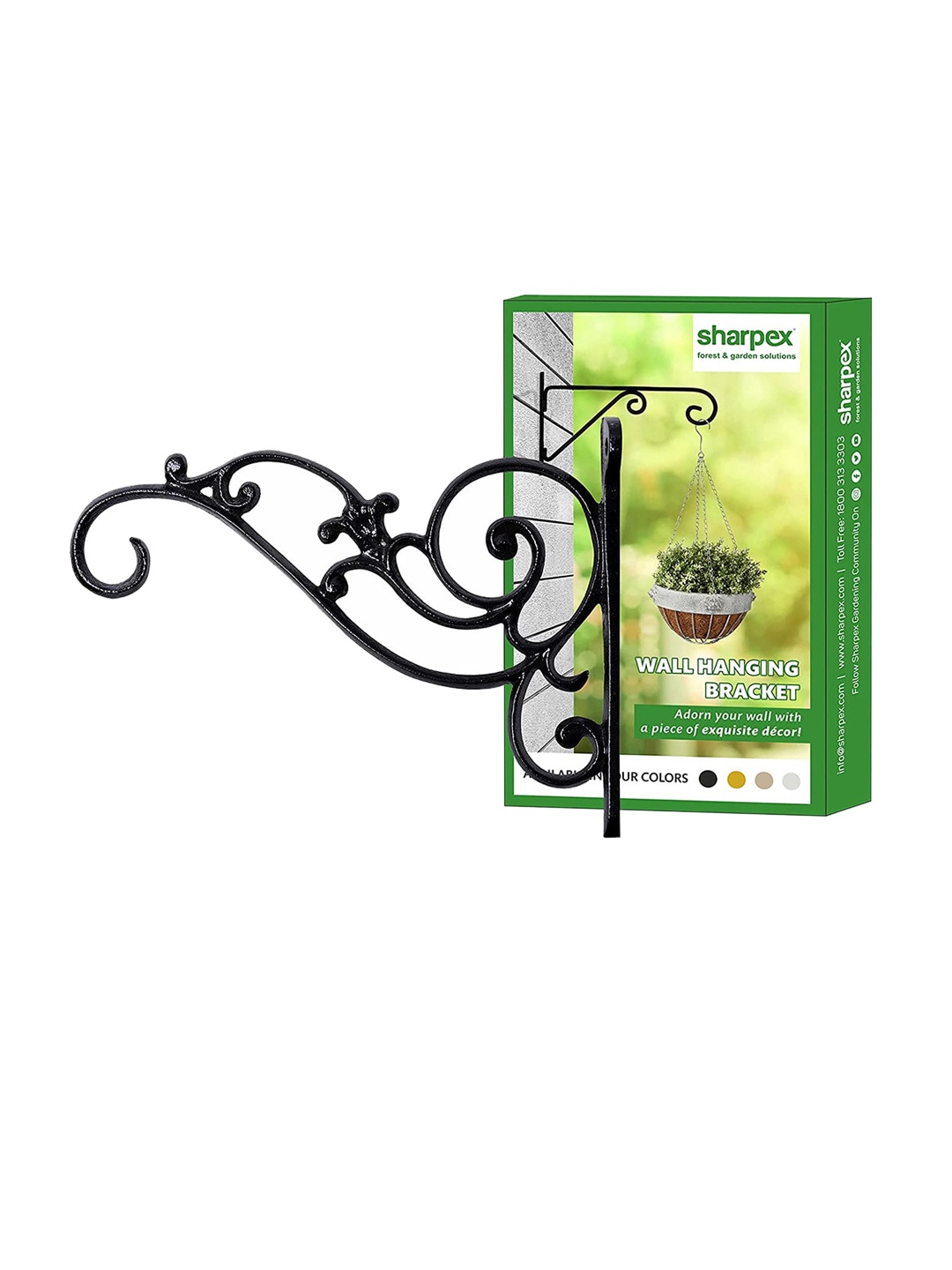 

Sharpex Set Of 2 Black Solid Plant Hanger Brackets