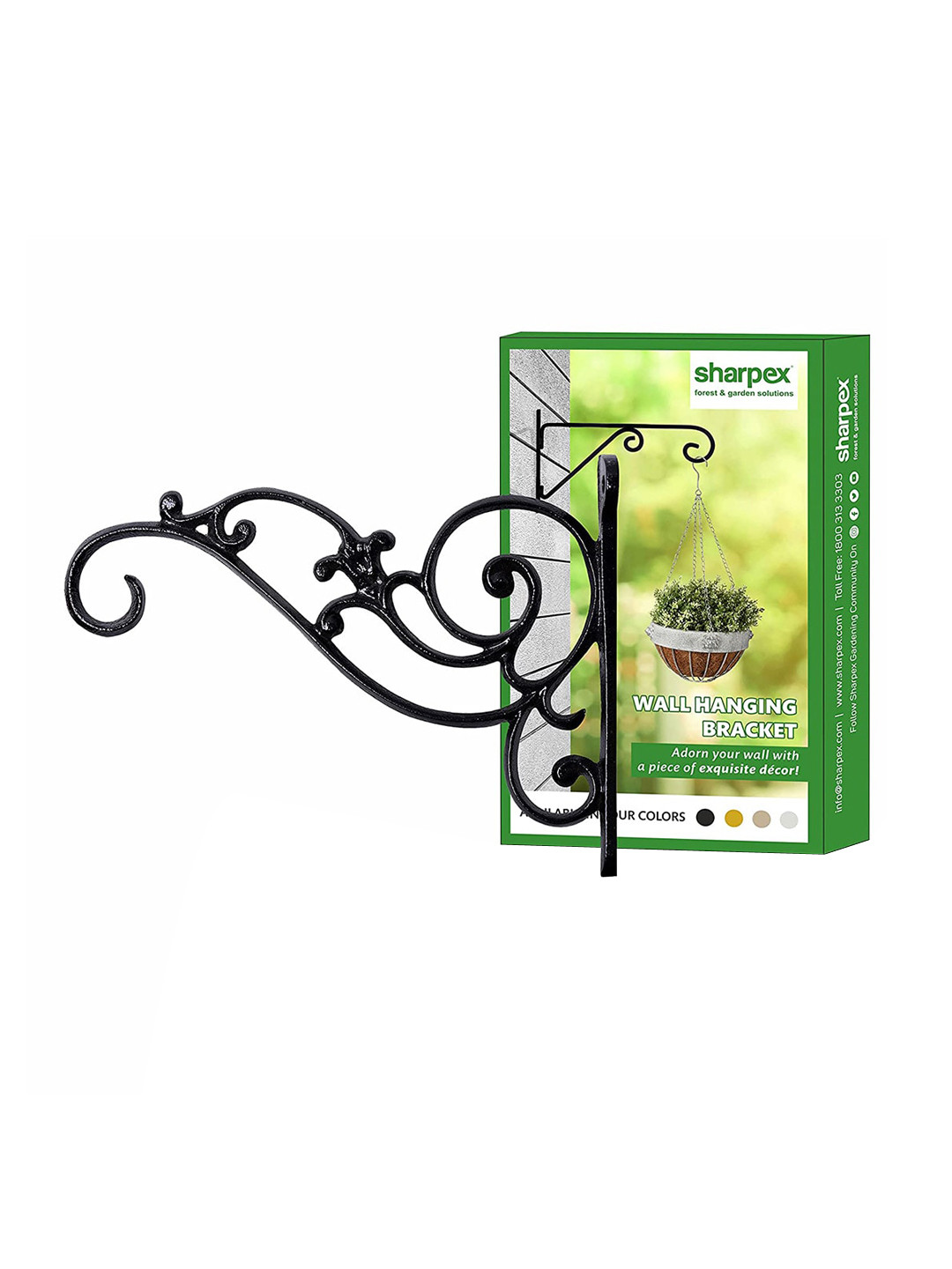 

Sharpex Black Solid Plant Hanger Brackets