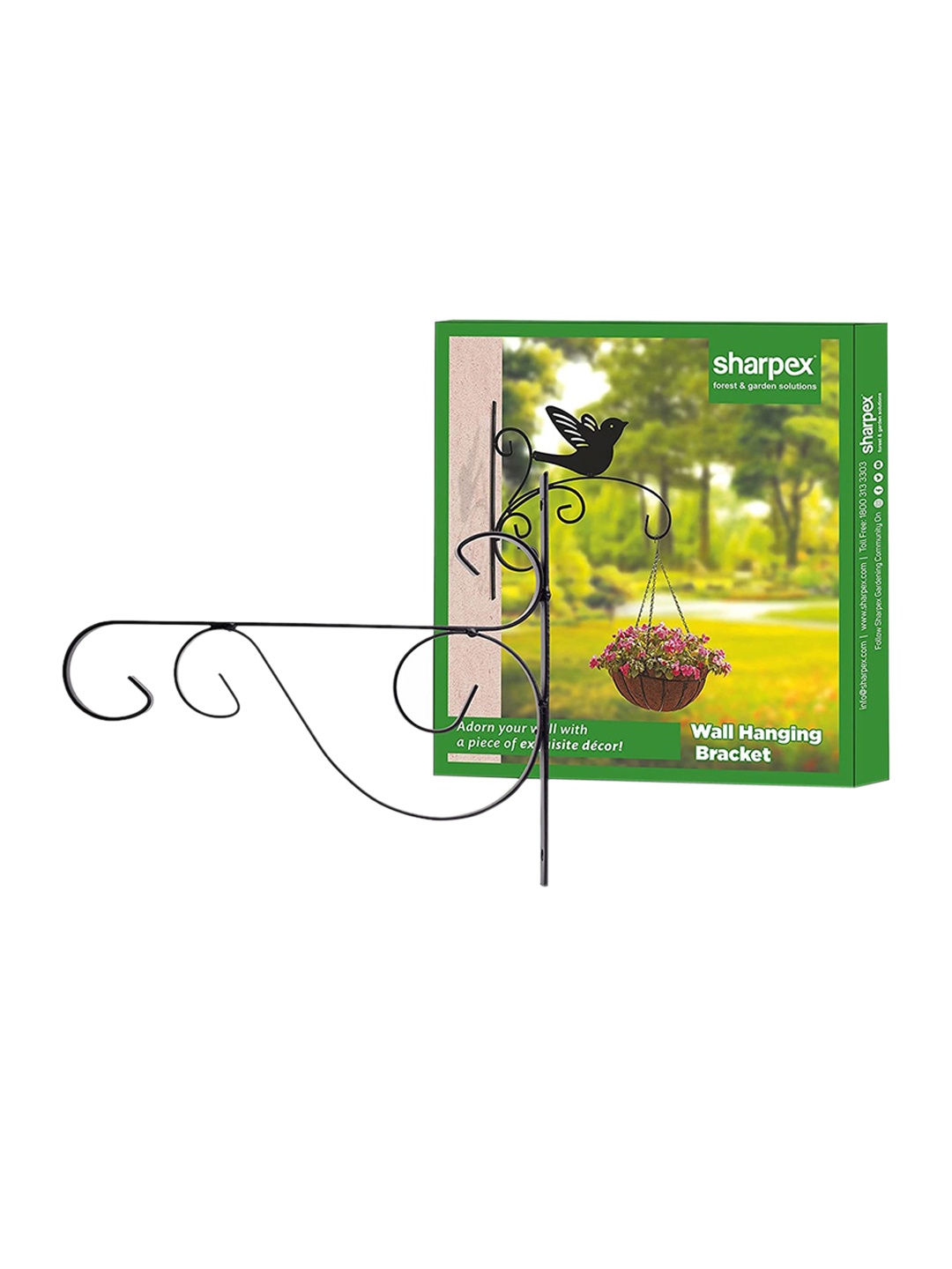 

Sharpex Set Of 4 Solid Plant Hanger Brackets, Black