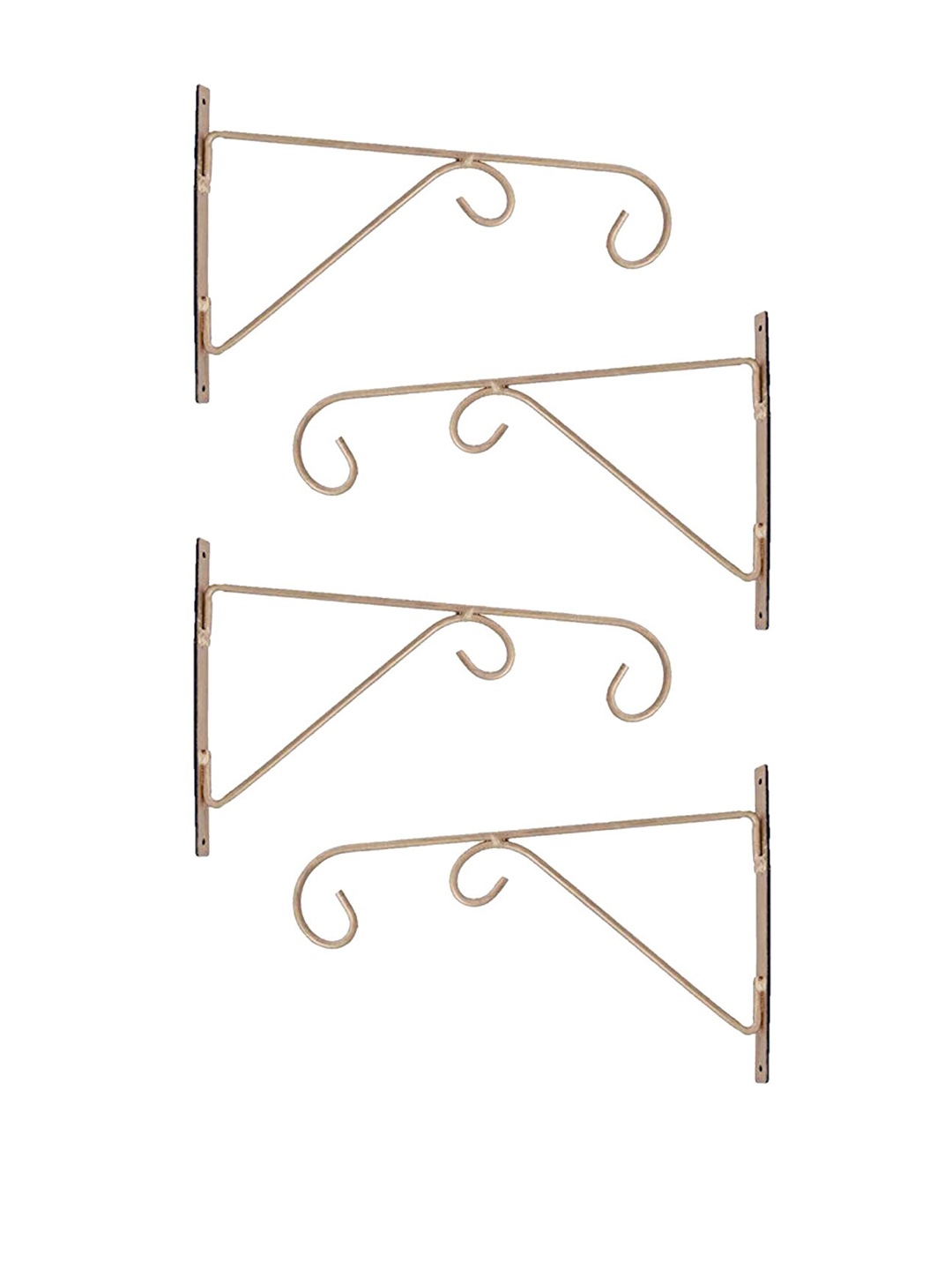 

Sharpex Set Of 4 Gold-Toned Solid Plant Hanger Brackets