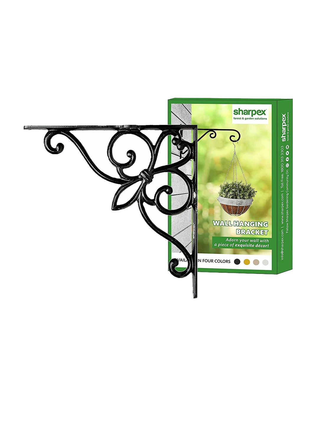 

Sharpex Pack Of 2 Black Solid Metal Plant Hanger Brackets